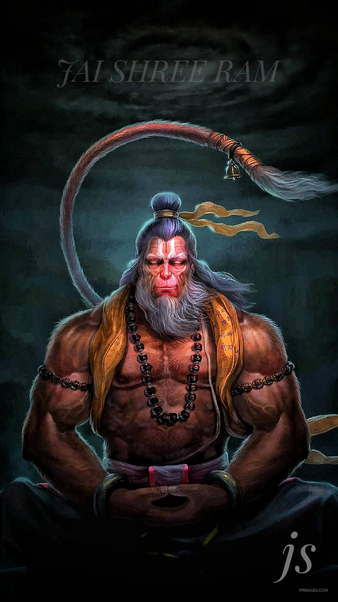 Shree Ram Meditating Hanuman