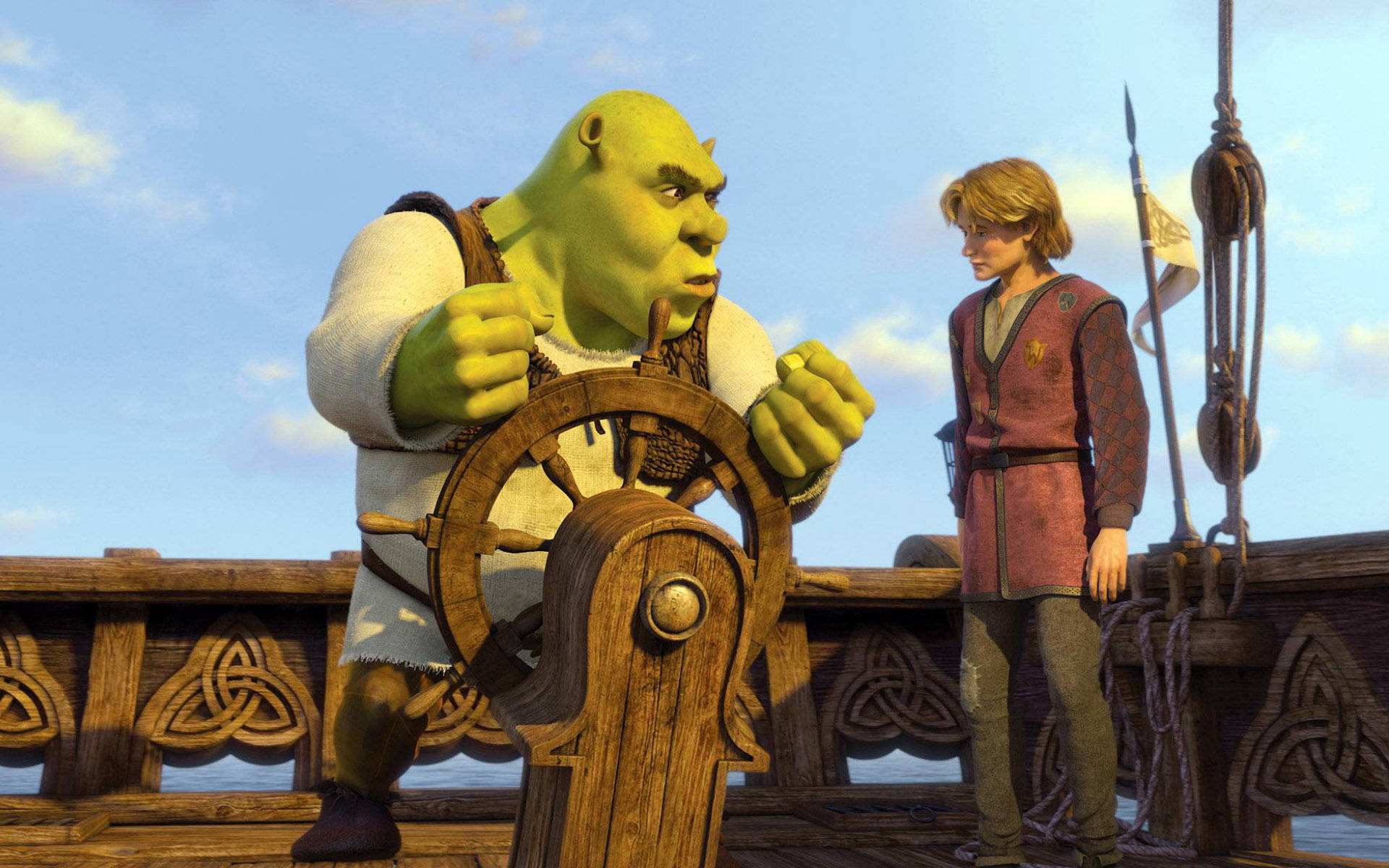 Shrek 4k Artie Serious Boat Talk Background