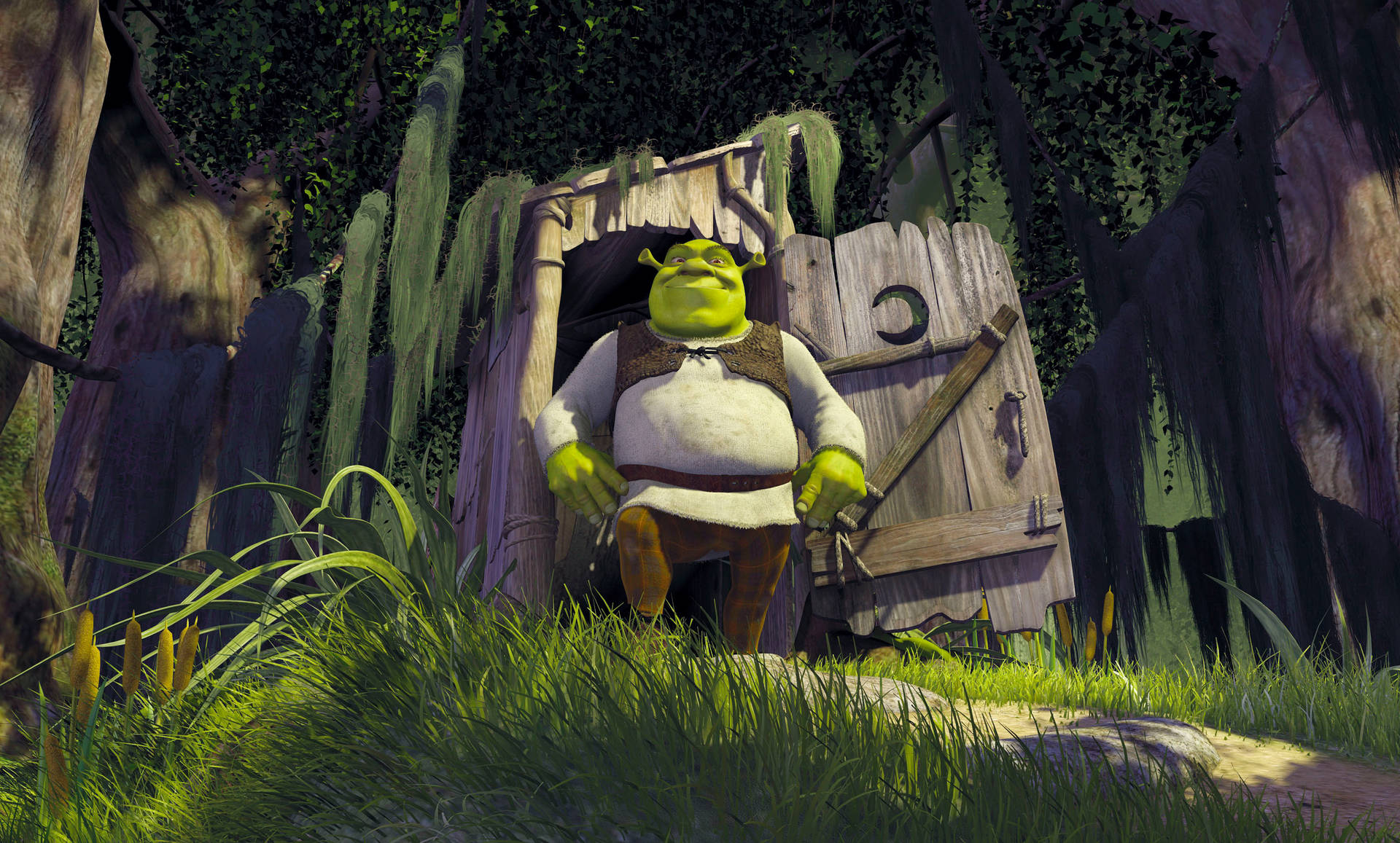 Shrek 4k House Doorway Background