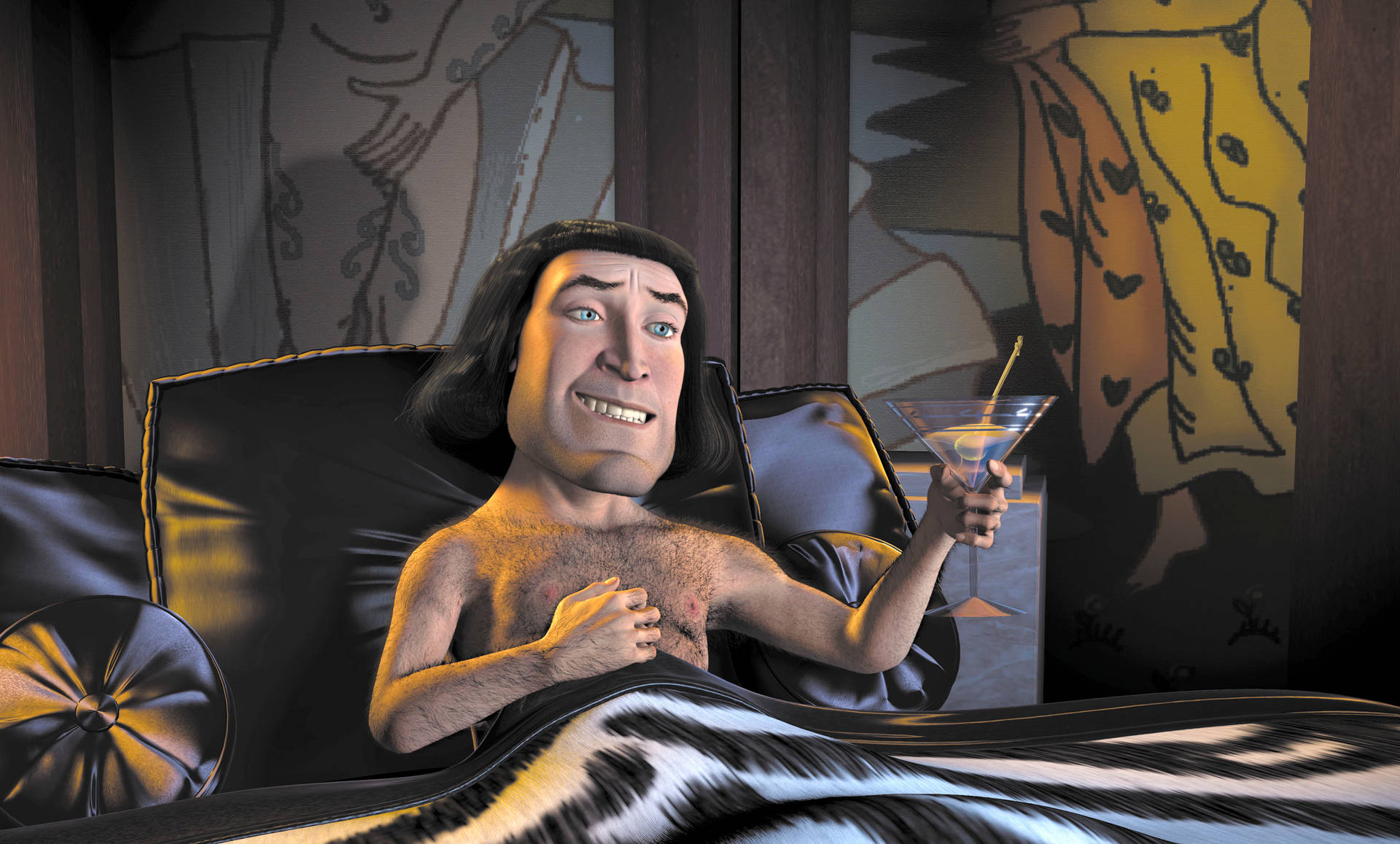 Shrek 4k Lord Farquaad In Bed Background