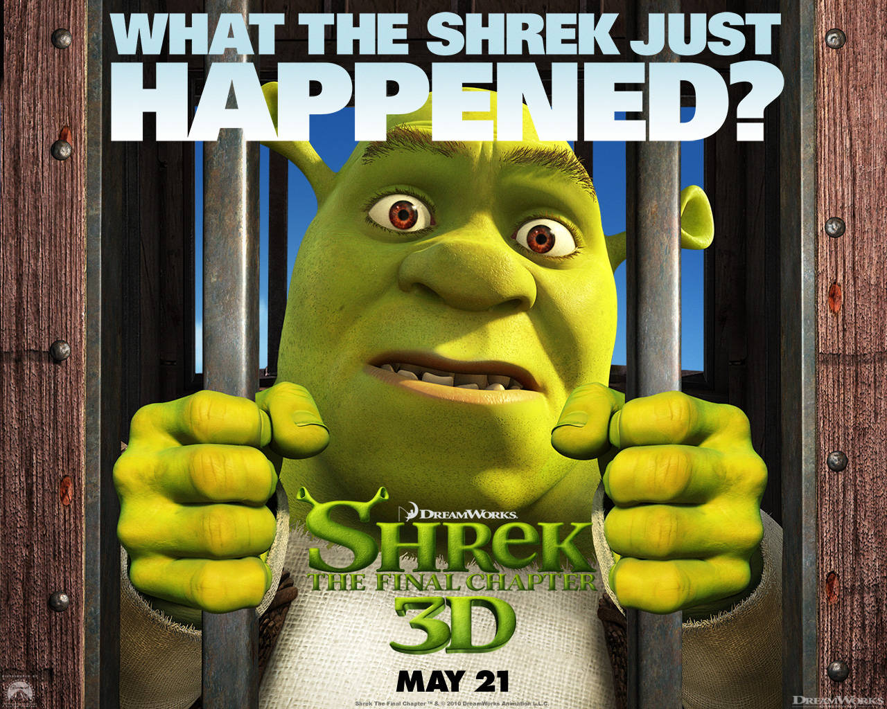 Shrek Forever After 3d Film Poster Background