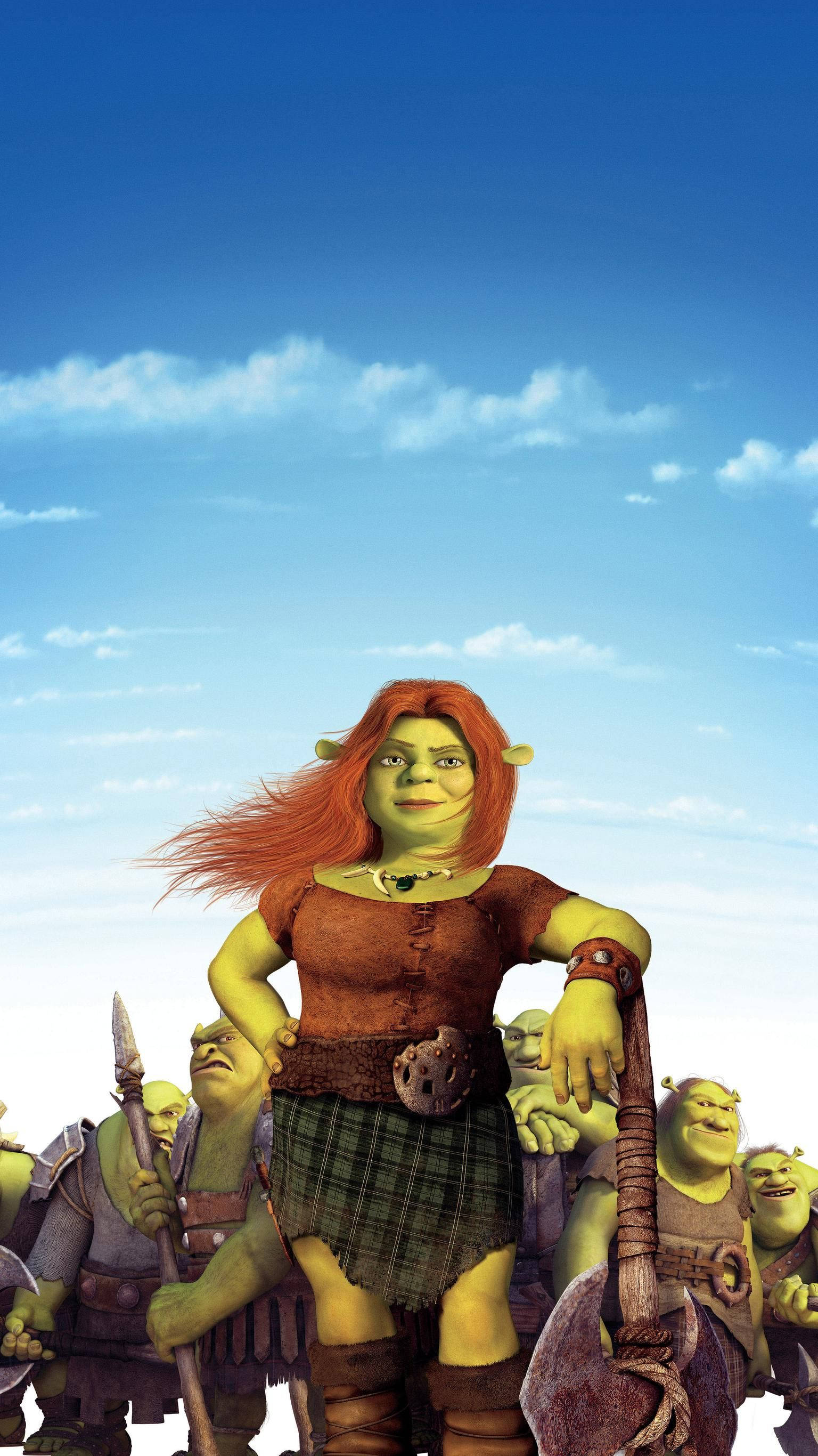 Shrek Forever After With Warrior Fiona Background