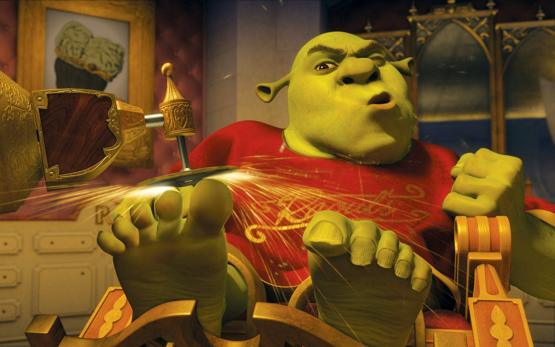 Shrek The Third Cleaning Feet