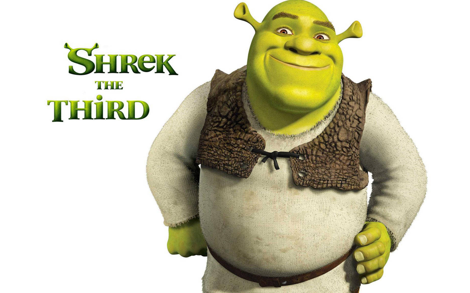 Shrek The Third On Plain White