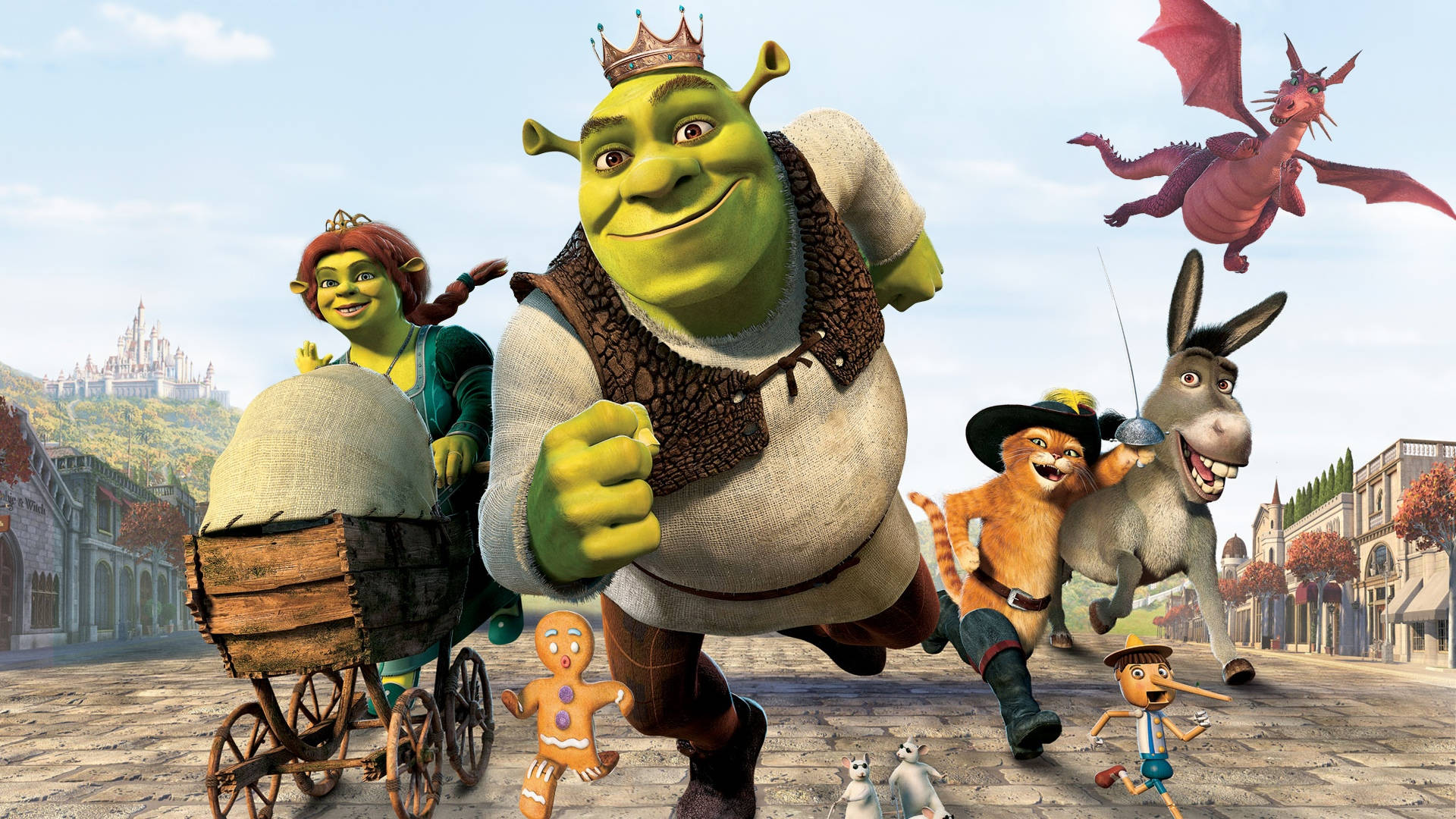 Shrek The Third Running With Crown