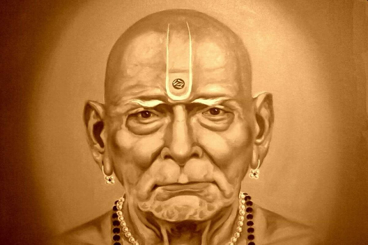 Shri Swami Samarth Close-up Background