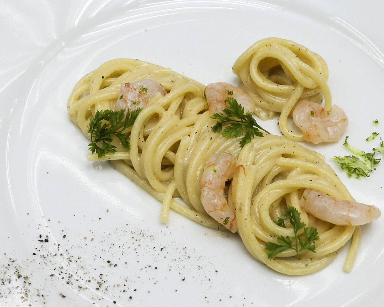 Shrimp And Basil Cacio E Pepe