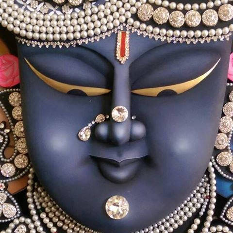 Shrinathji Face In Extreme Closeup Background