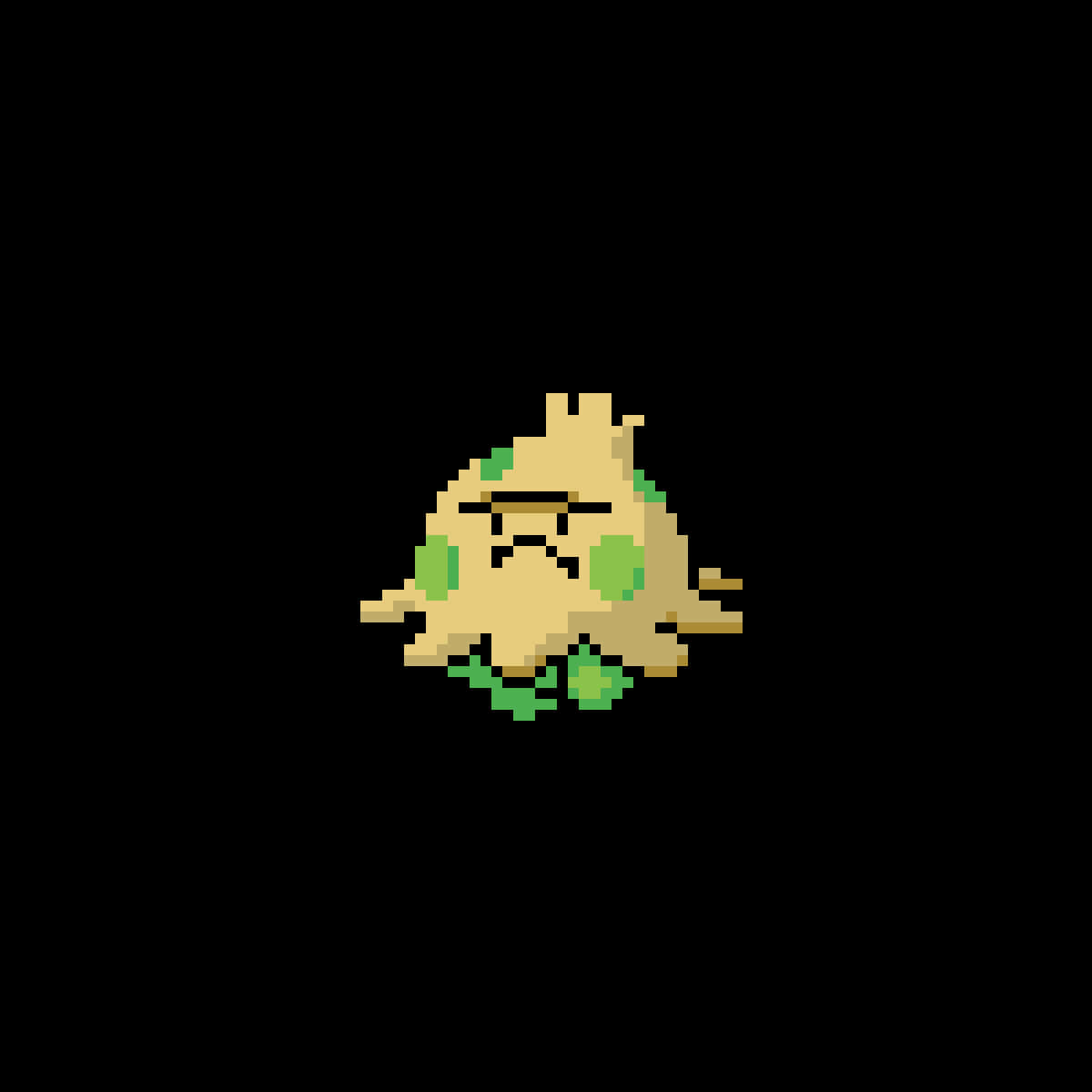 Shroomish Pixel Art White Background Background