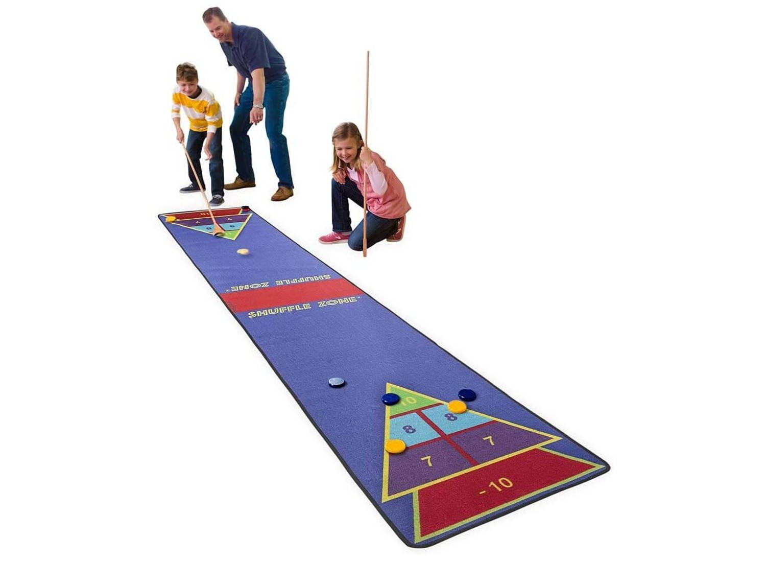 Shuffle Zone Play Carpet Shuffleboard Illustration Background