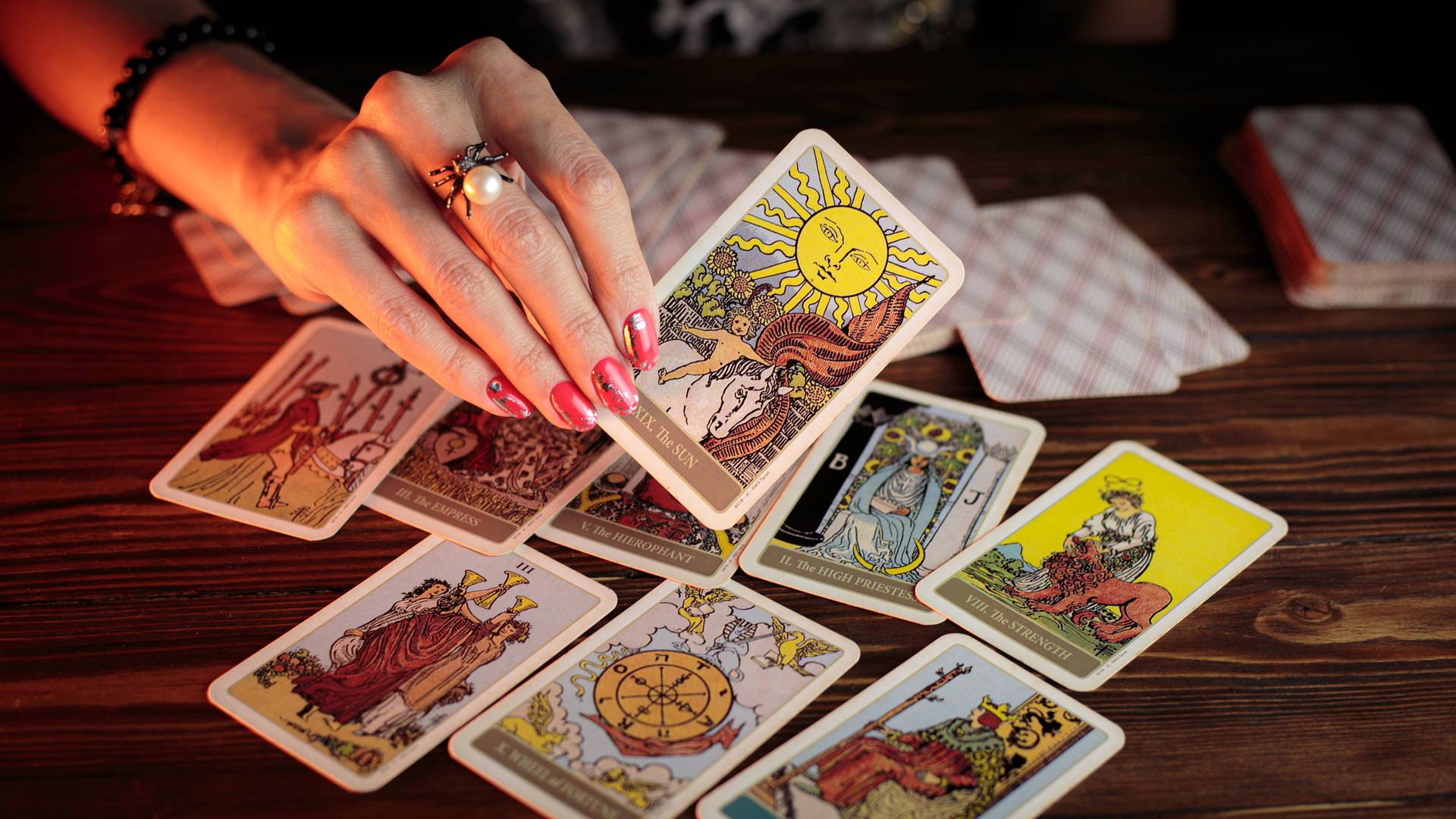 Shuffling Tarot Card