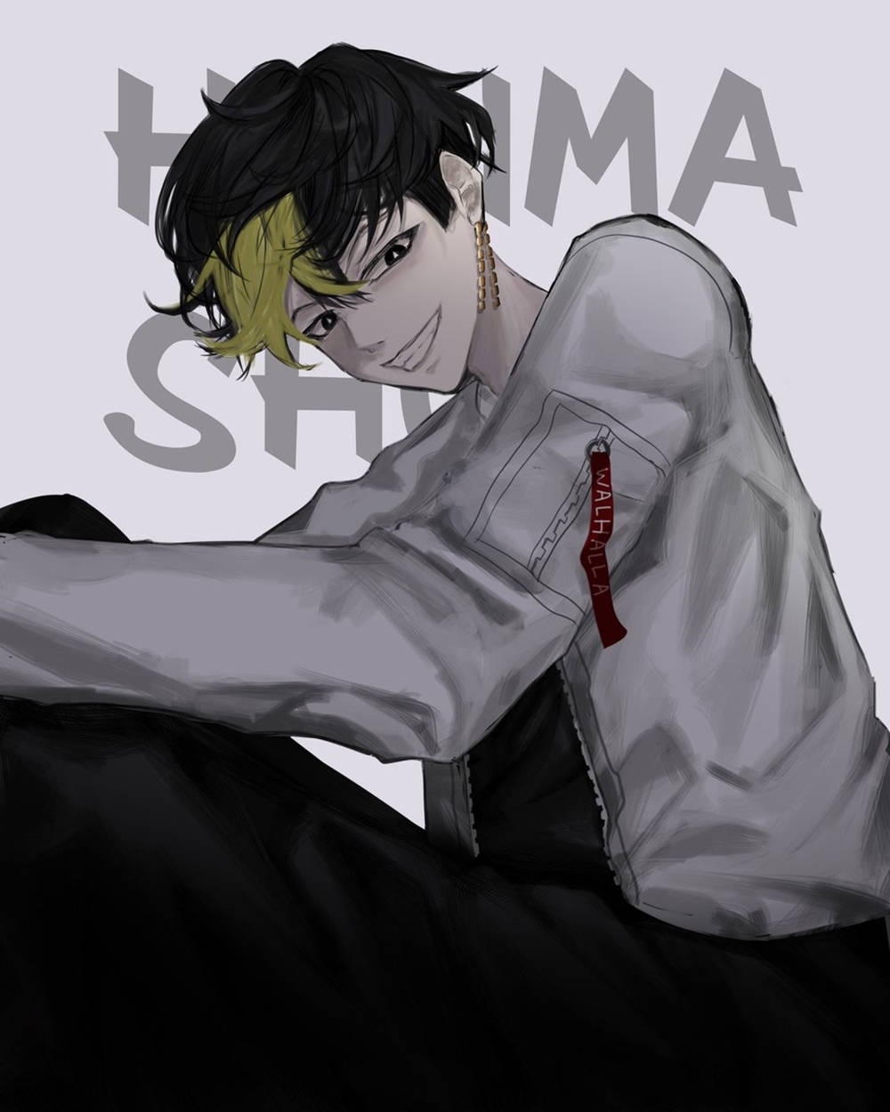 Shuji Hanma Serious Stance Anime Snapshot Background