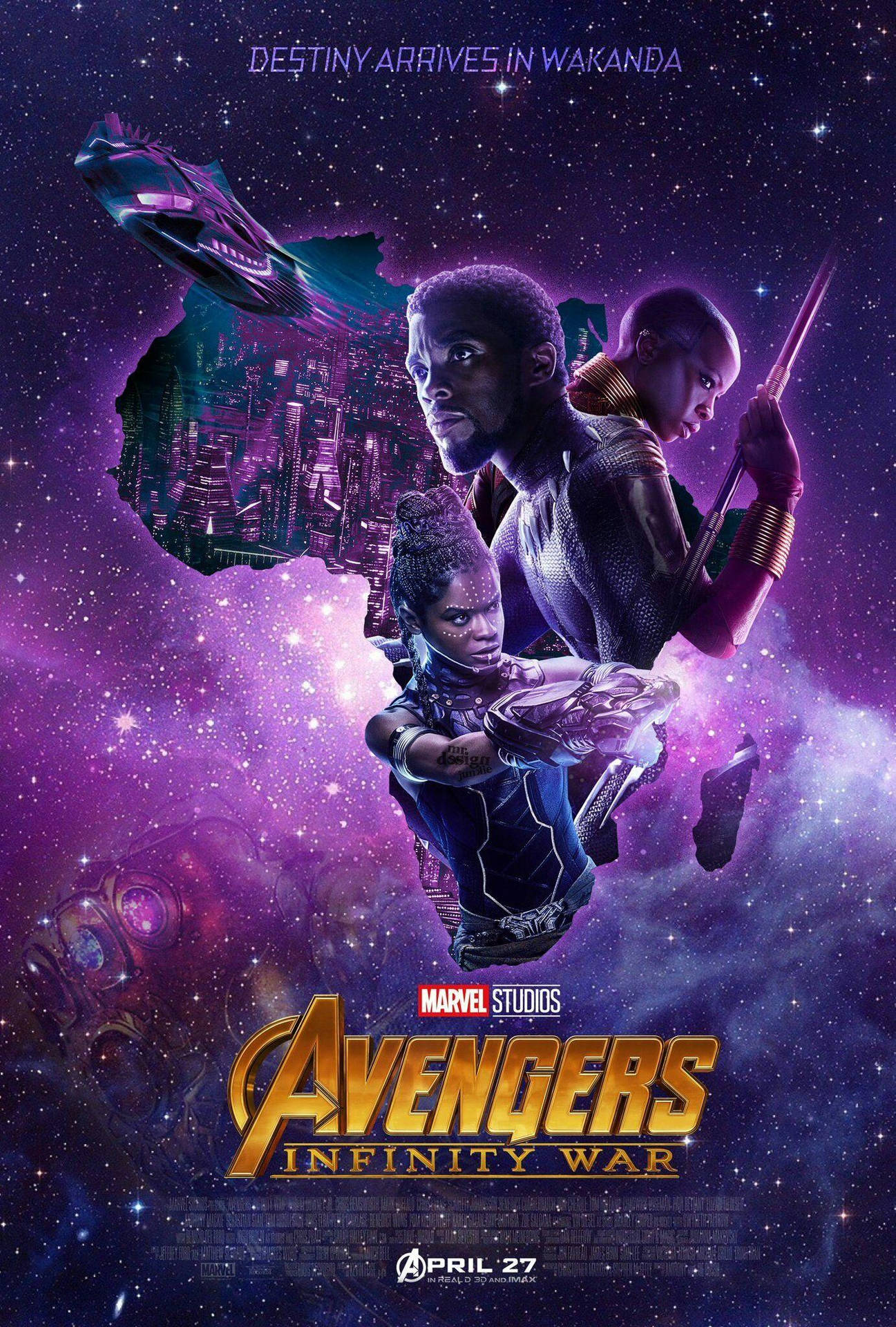 Shuri Avengers Purple Aesthetic Background