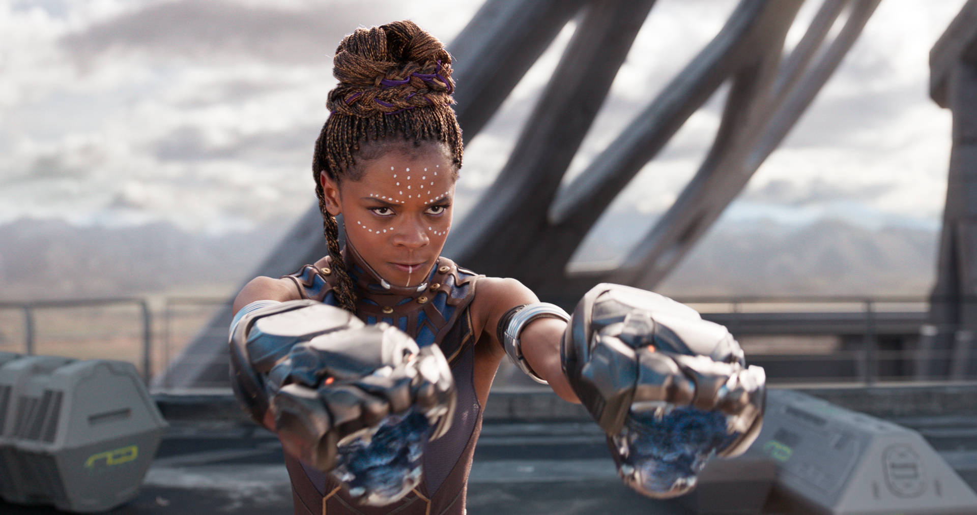 Shuri Battle Stance Wakanda Forever Background