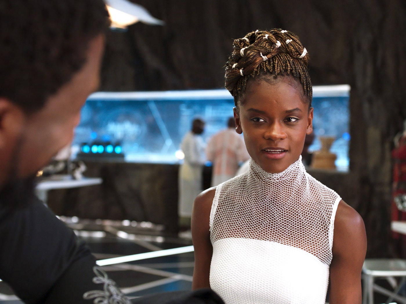 Shuri In White Outfit Background