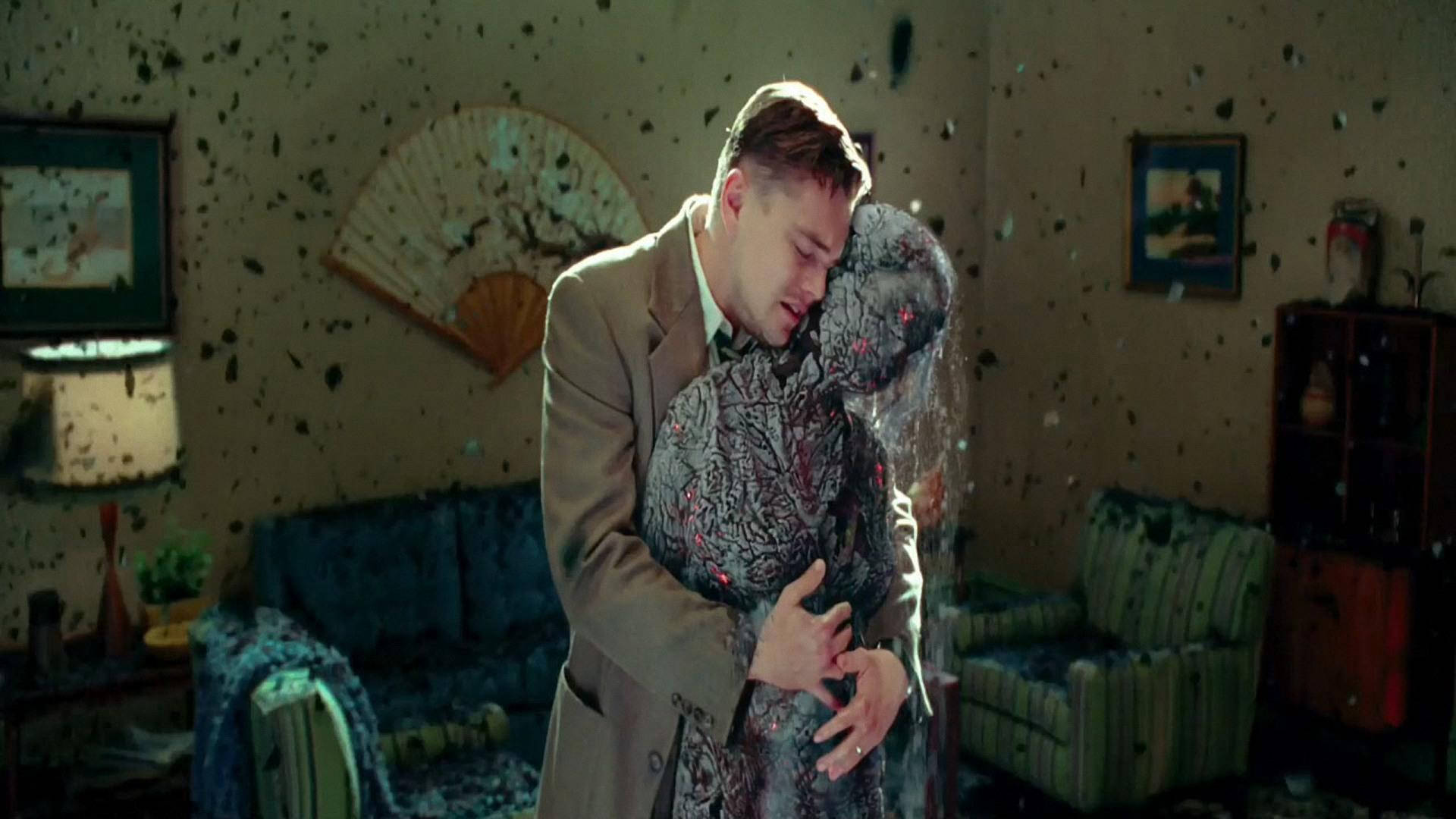 Shutter Island Teddy Daniels Hugging Dead Wife Delusion Background