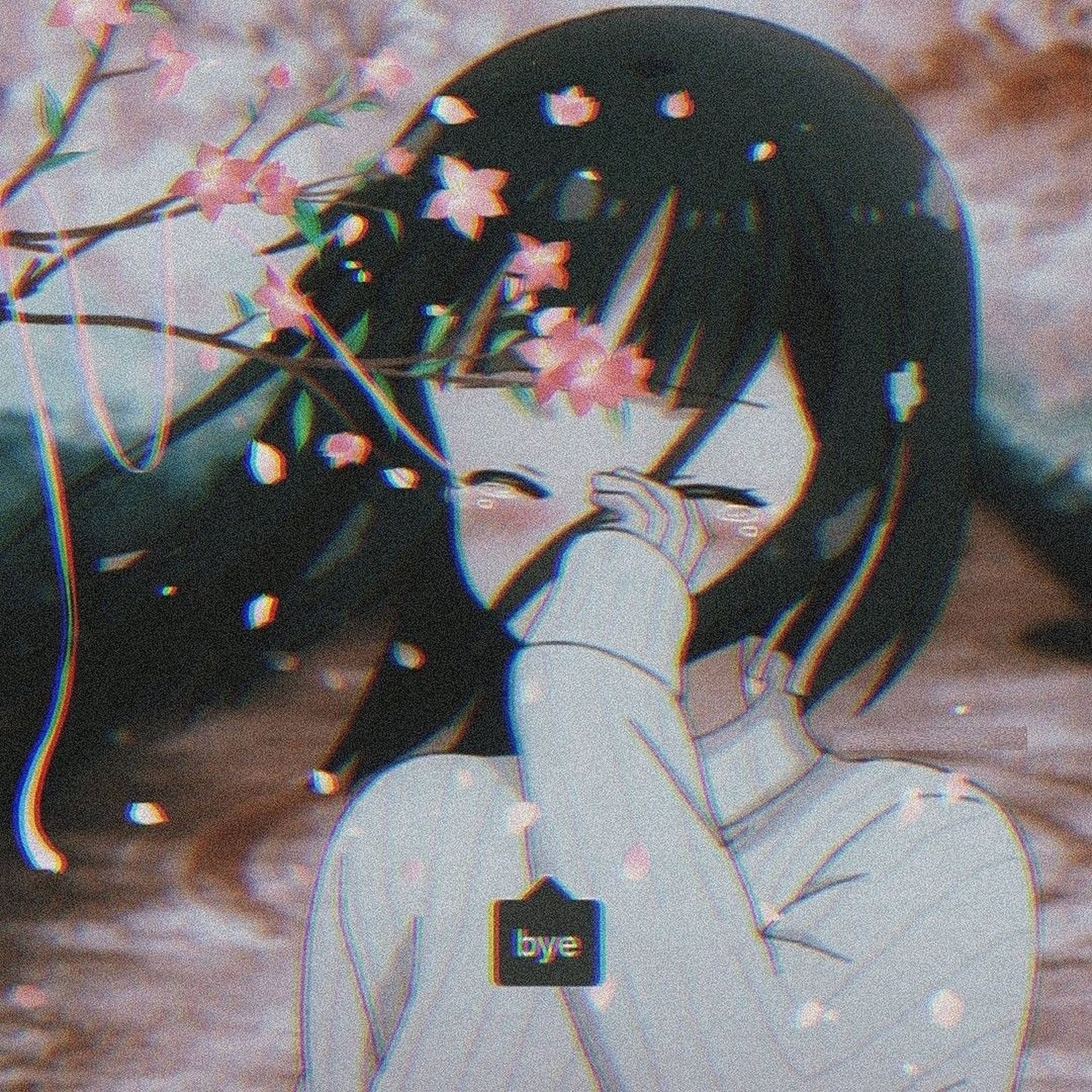 Shy Lady Anime Pfp Background