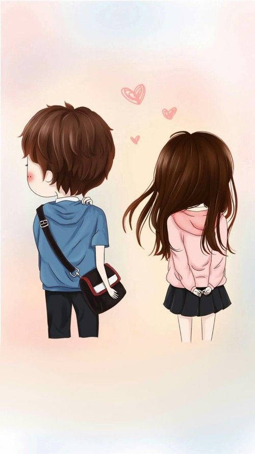Shy Love Cute Couple Background