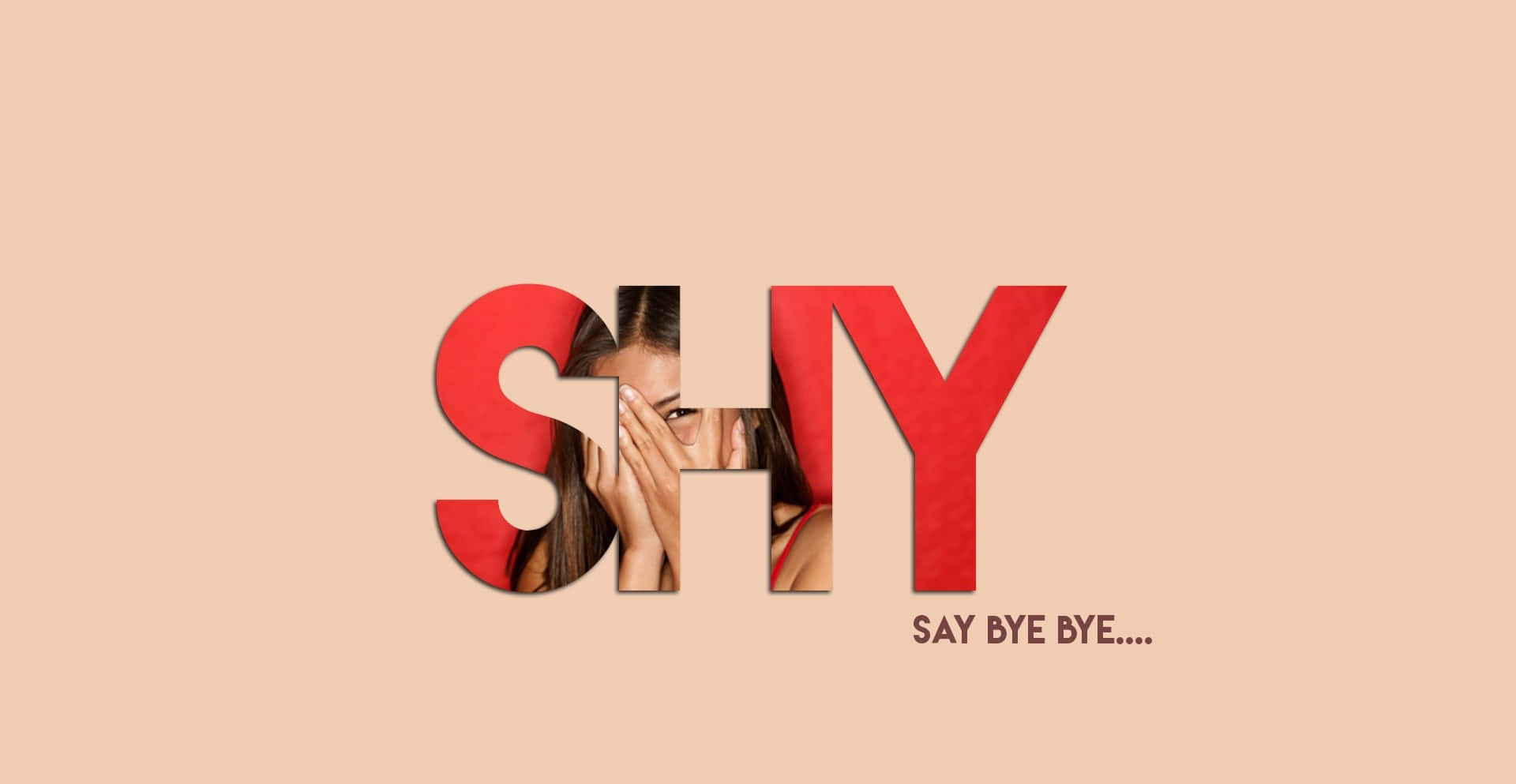 Shy Person Peeking Through Letters