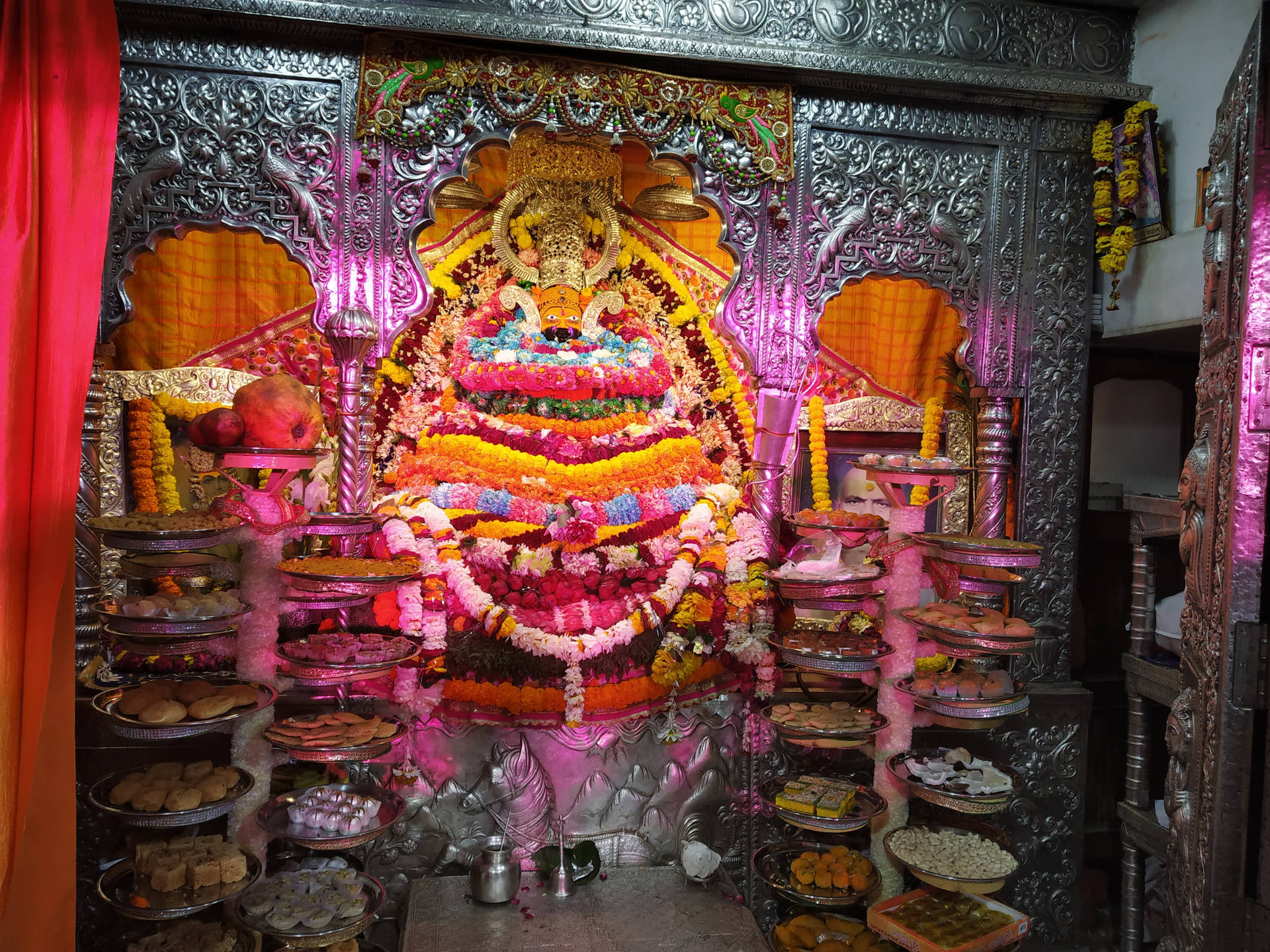 Shyam Baba With Offerings Background