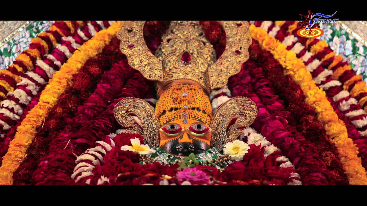 Shyam Baba With Red And Yellow Garlands Background