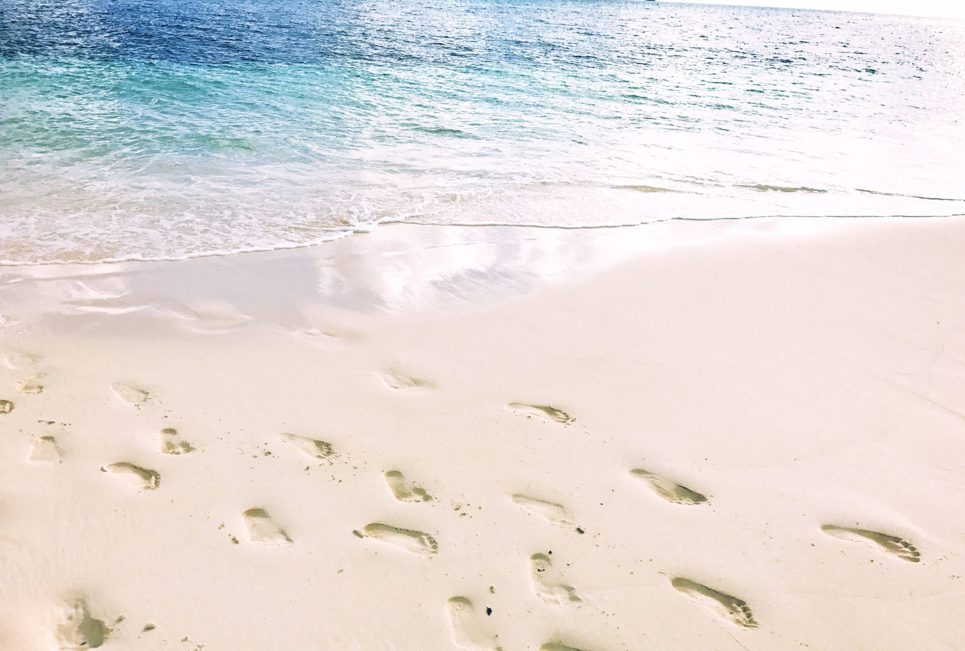 Siargao Island Beach Footprints Background