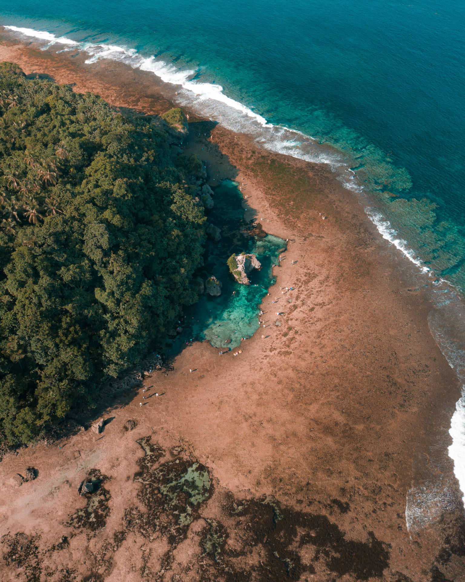 Siargao Island Magpupungko Aerial Background
