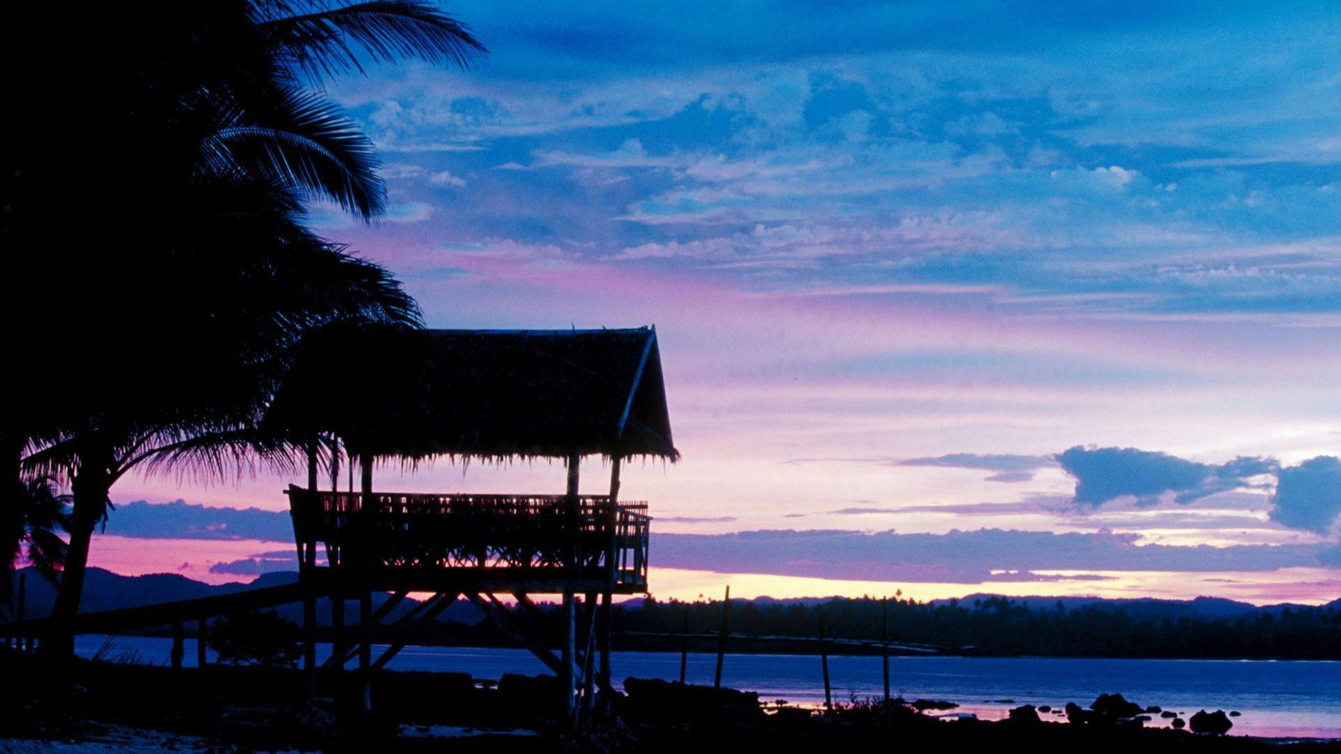 Siargao Island Purple Sky Background