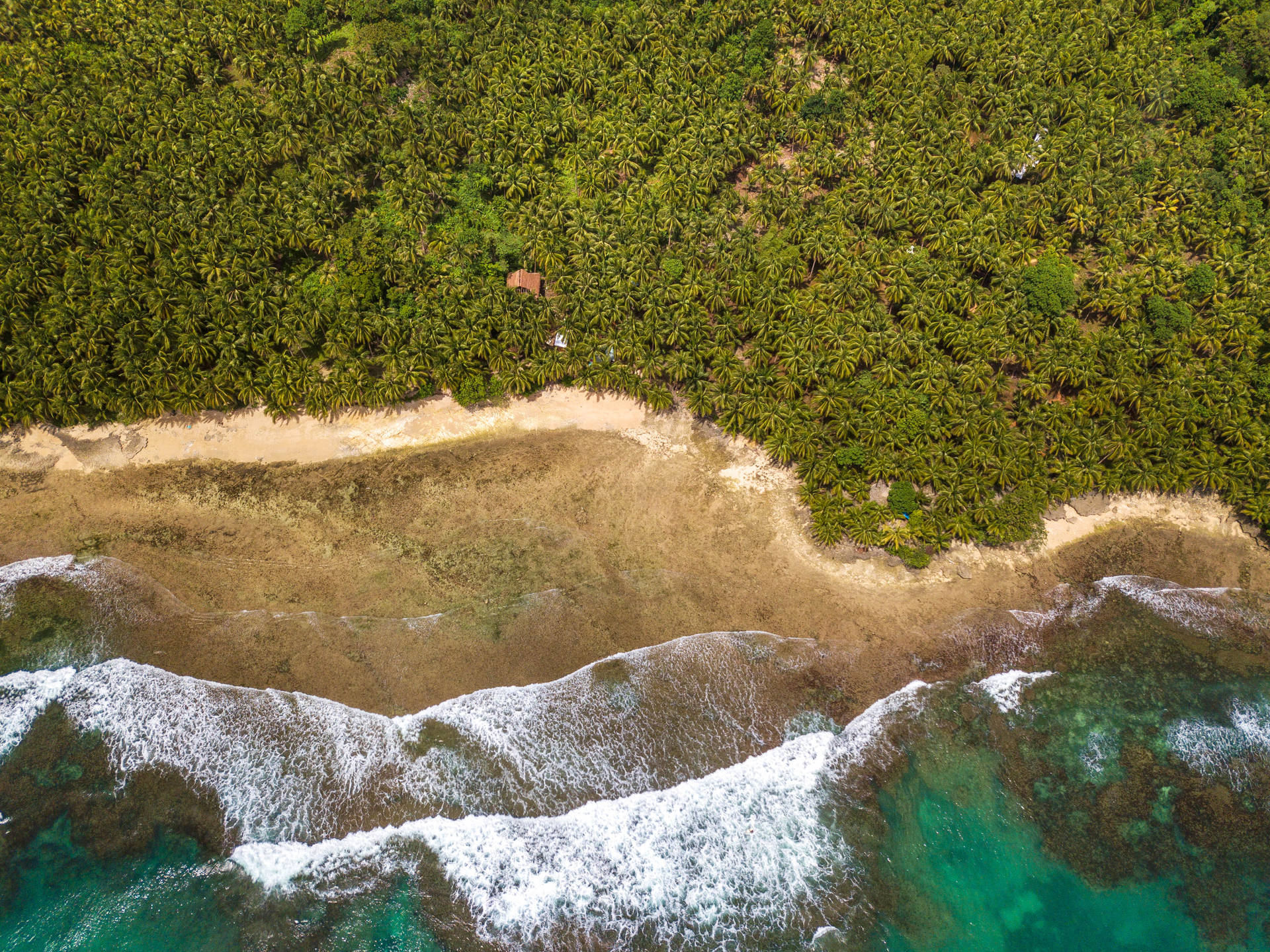 Siargao Island Secret Beach Aerial Background