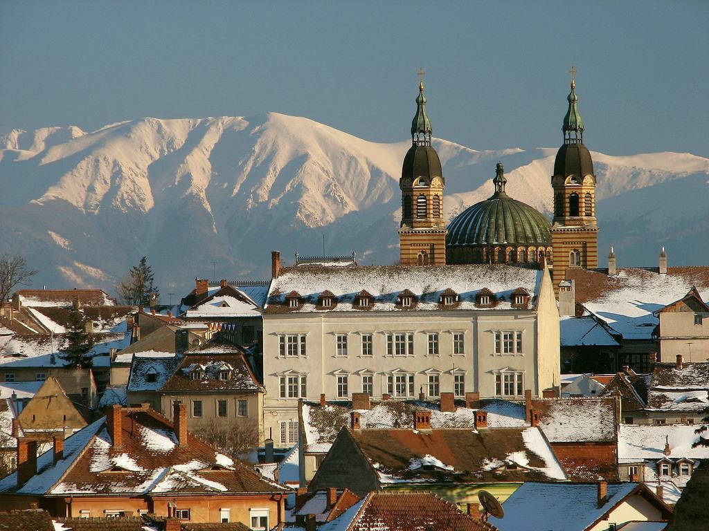 Sibiu City Romania Background