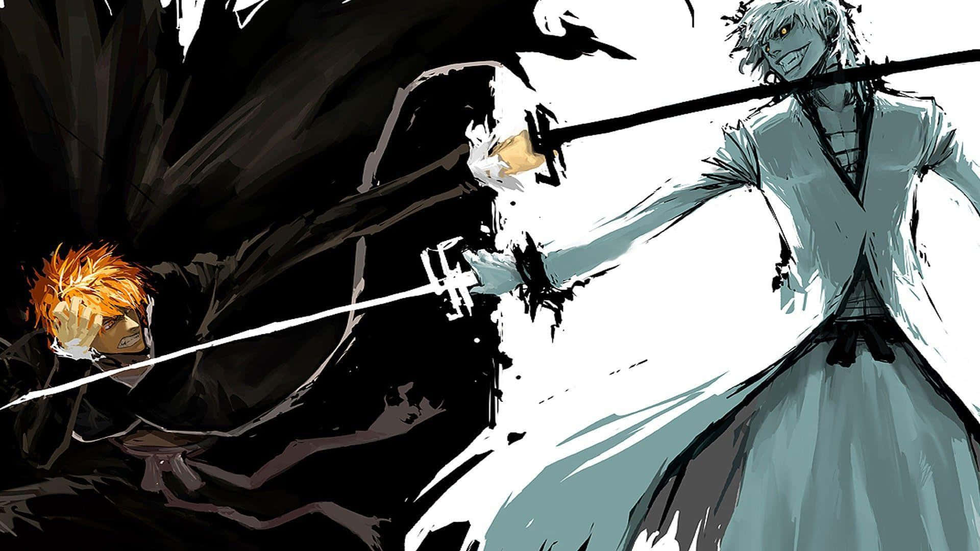 Sick Anime Bleach Ichigo Black And White Background