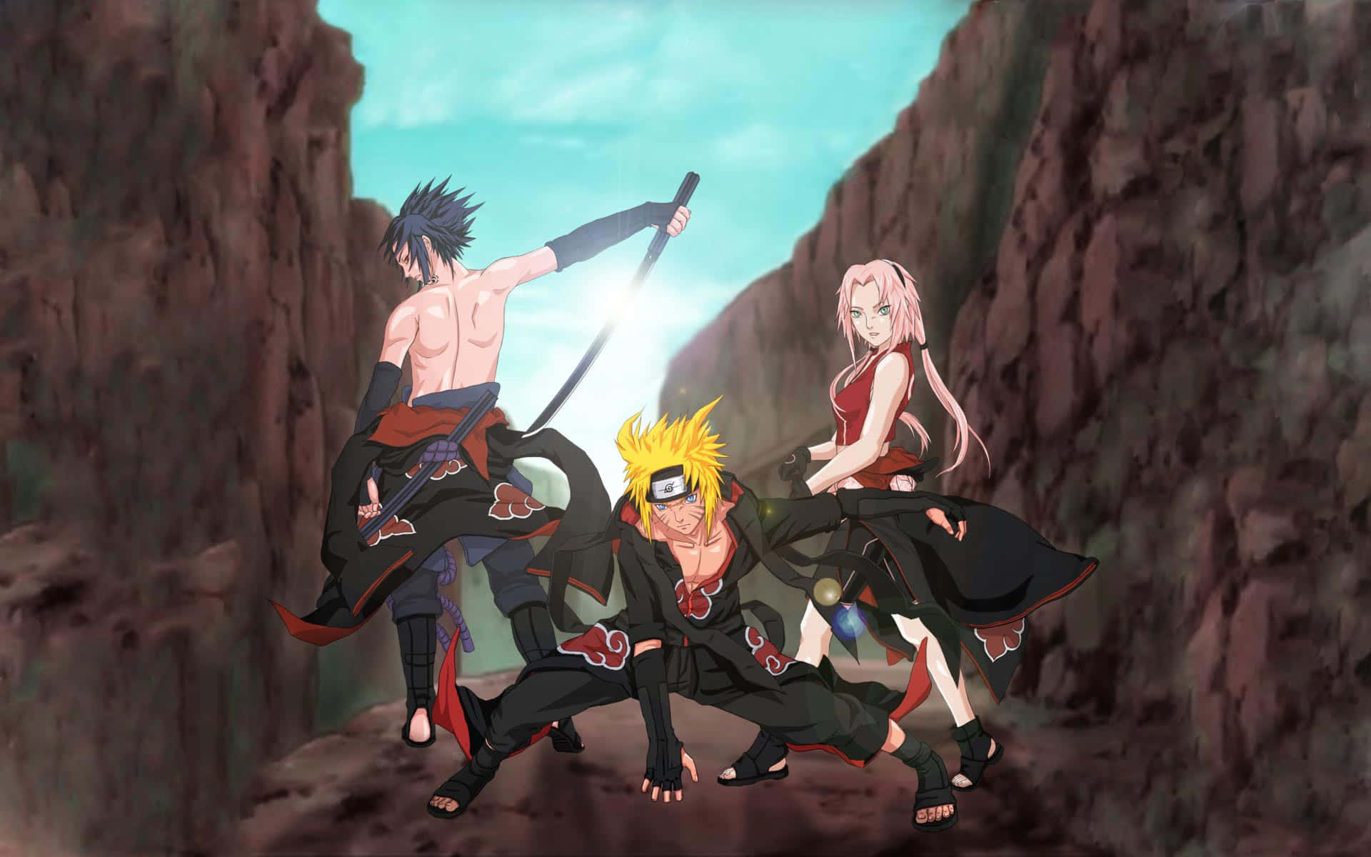 Sick Anime Naruto Team 7 Background