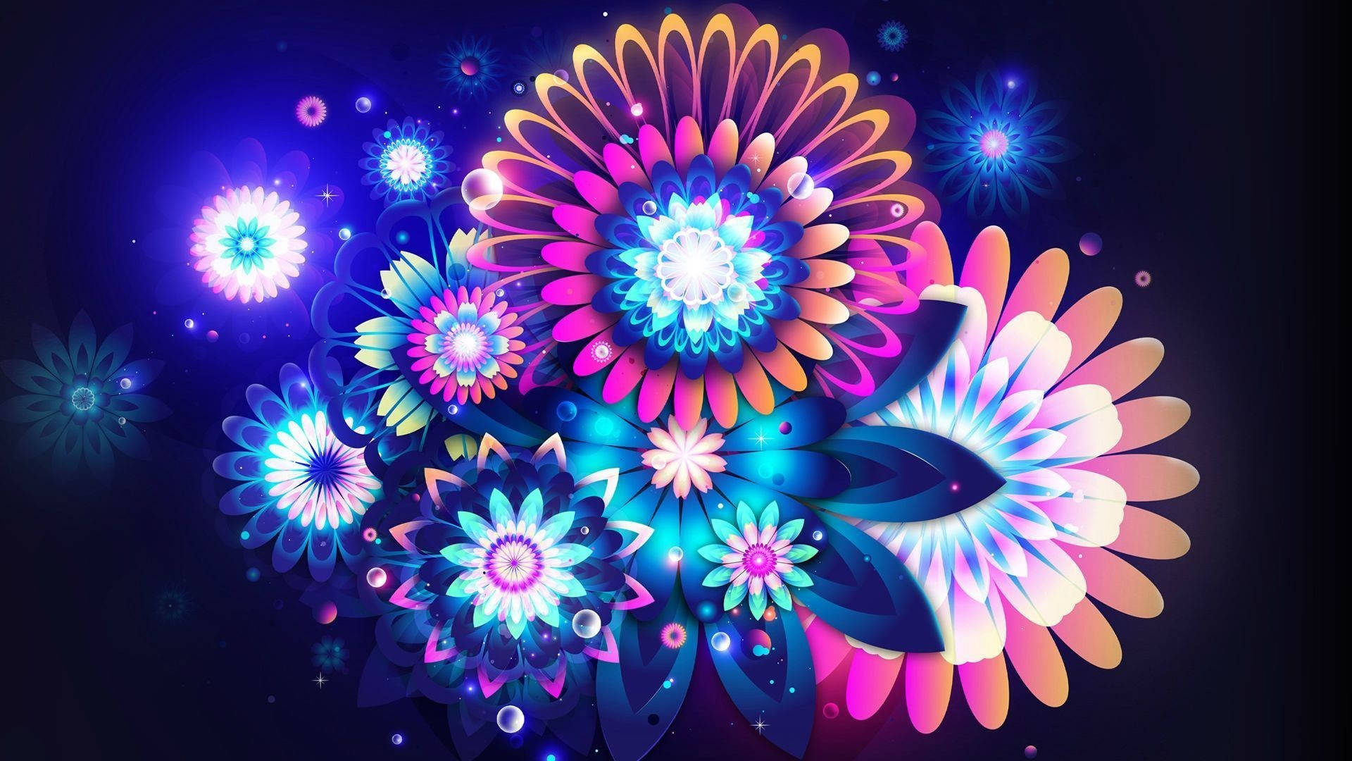 Sick Flower Pattern Glow Background