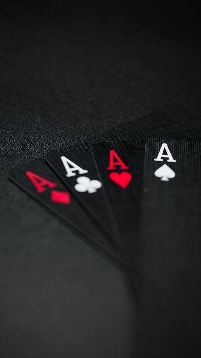 Sick Phone Black Playing Cards Background