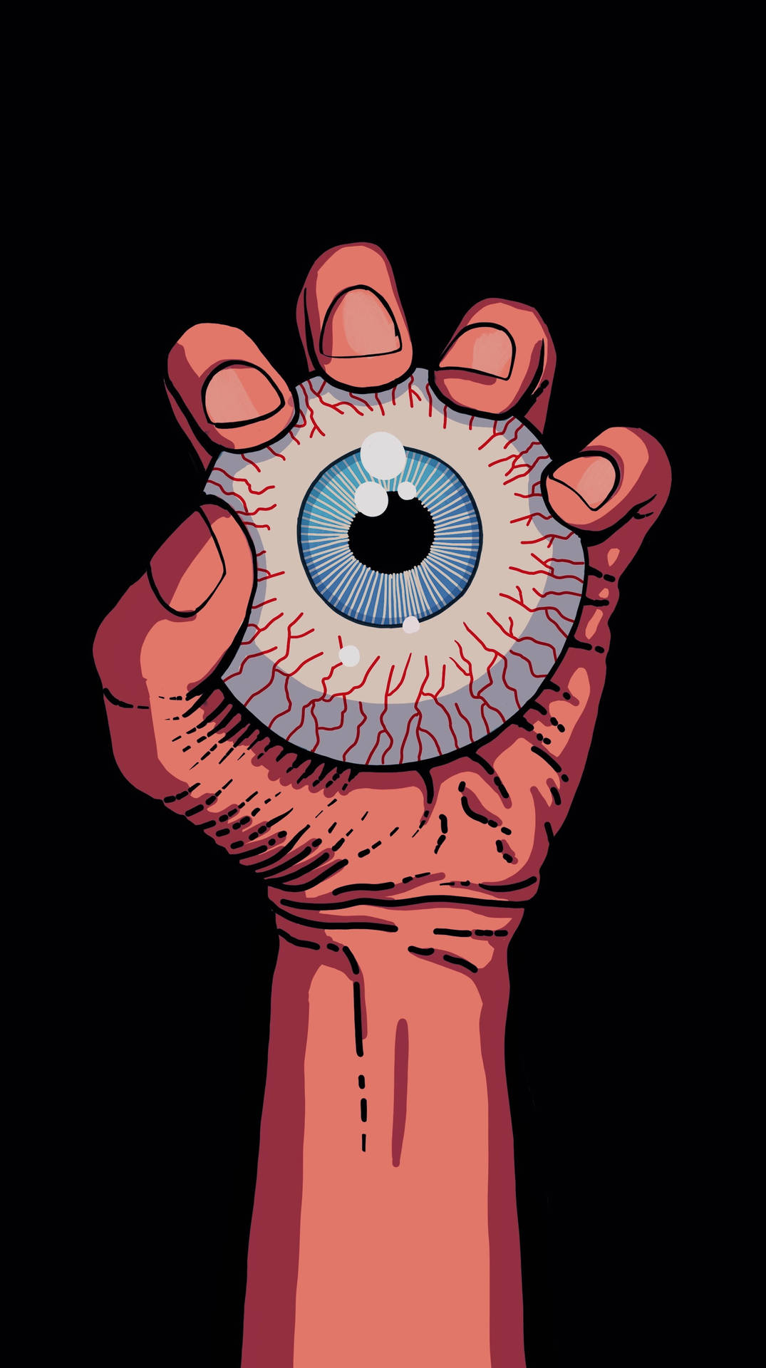 Sick Phone Hand And Eyeball
