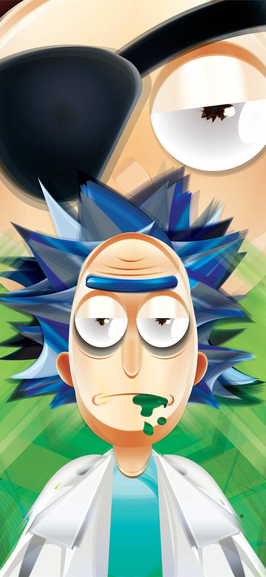 Sick Rick In Rick And Morty Iphone Background