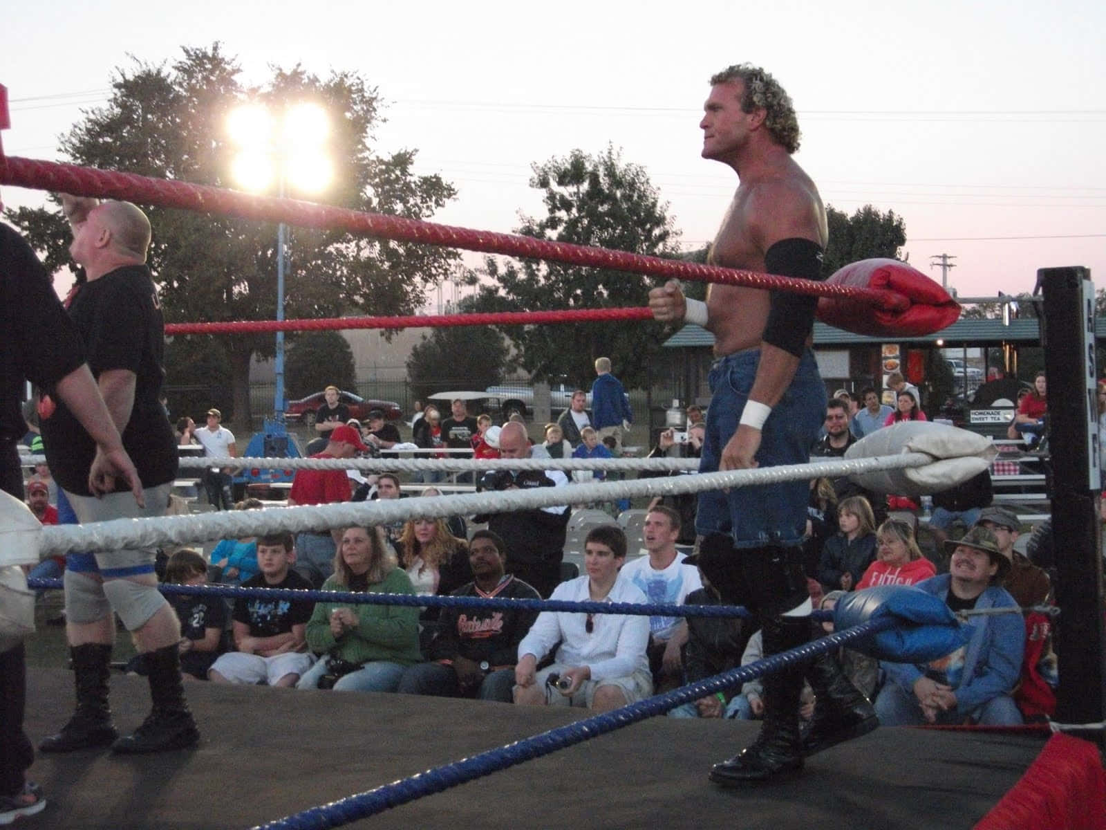 Sid Vicious Inside The Ring At Outdoor Venue Background