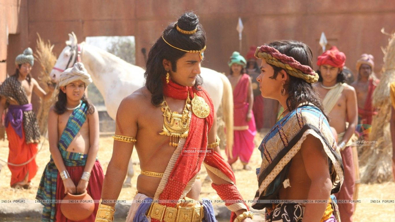 Siddharth Nigam In His Iconic Role As Ashoka Alongside Sushim - A Snapshot From The Show