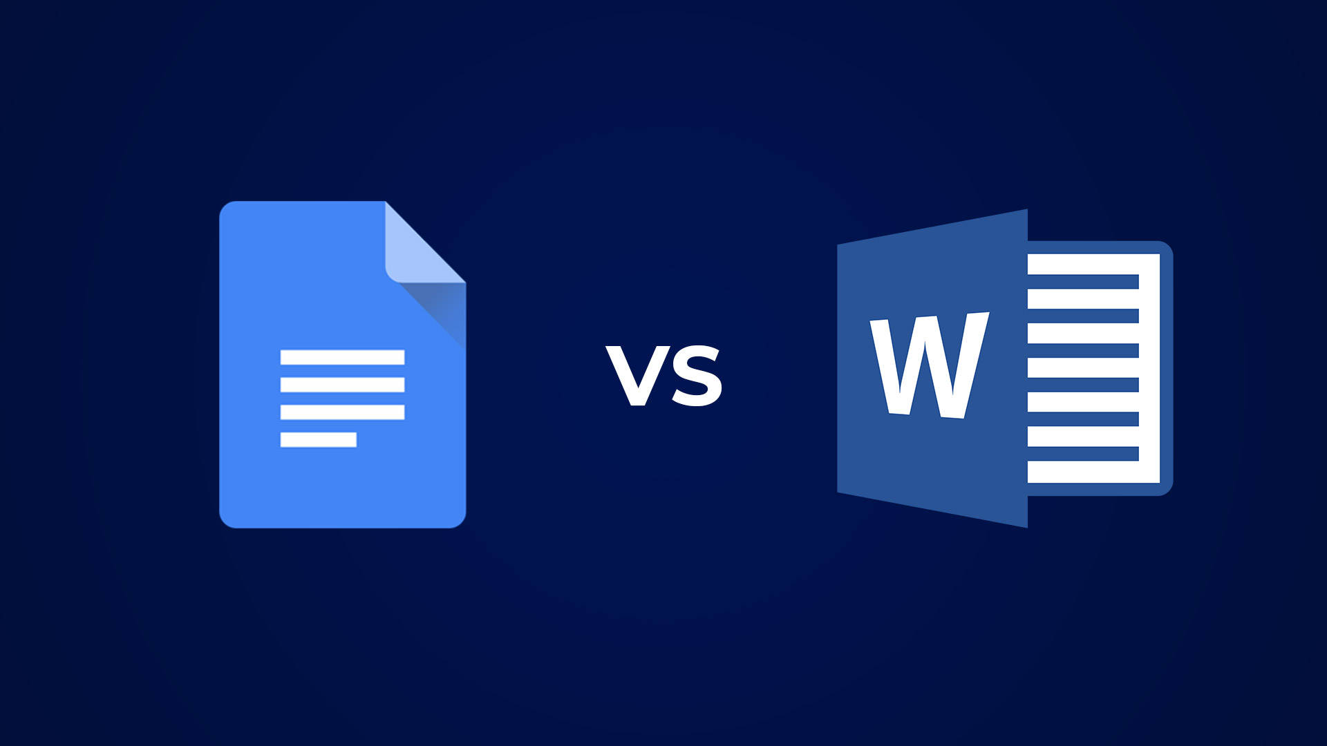 Side-by-side Comparison Of Google Docs And Microsoft Word Background