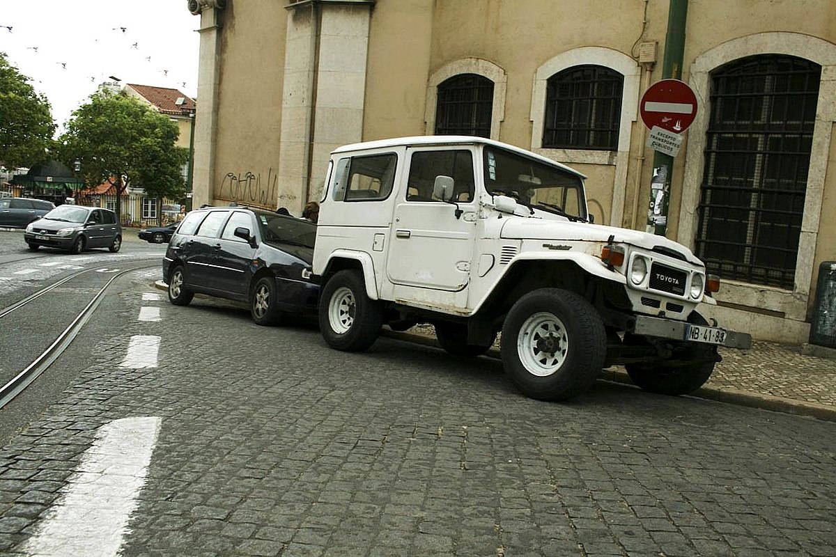 Side Of Street As Parking Lot Background