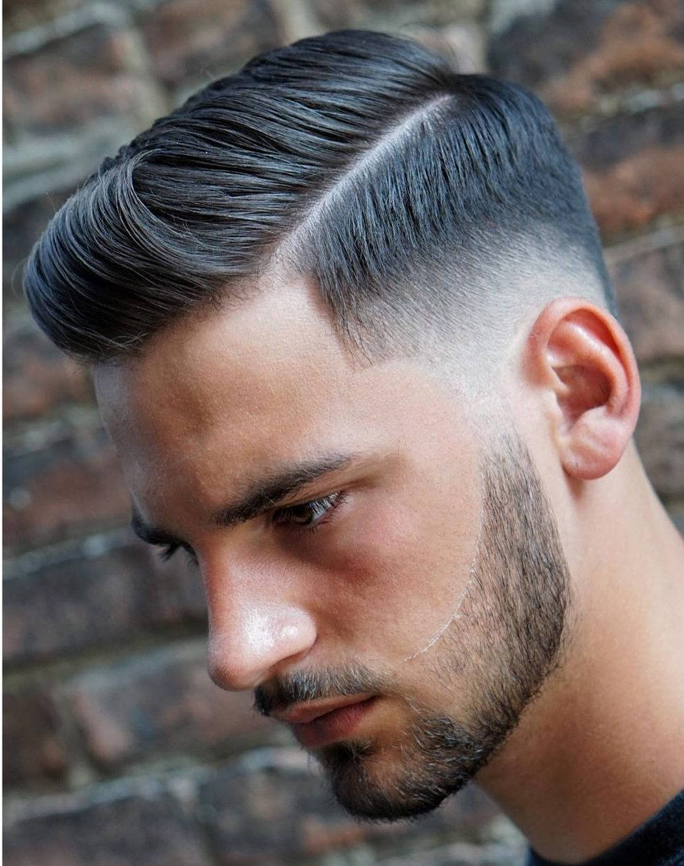 Side Part With Quiff Men Hair Style Background