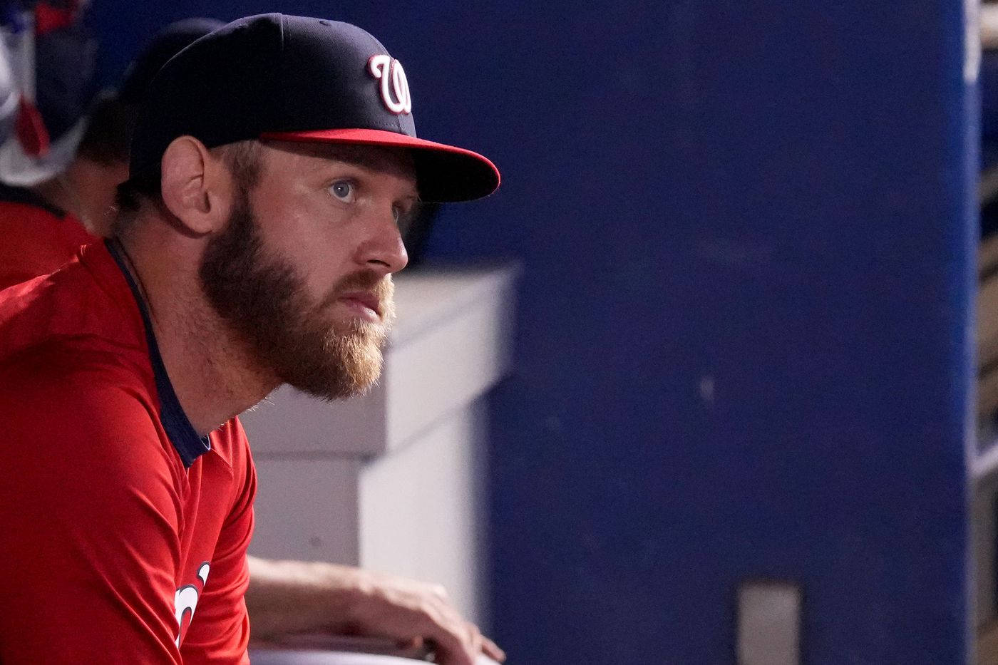 Side Photo Of Baseball Pitcher Stephen Strasburg Background