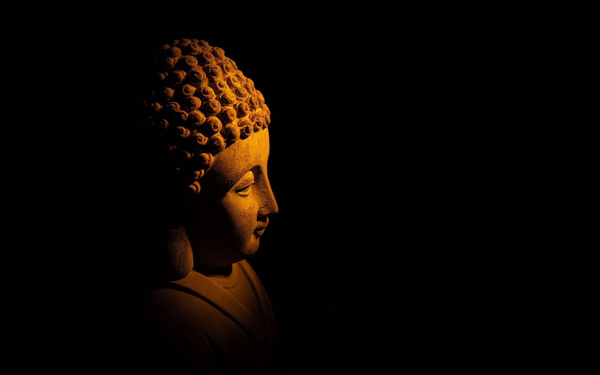 Side Profile Buddha Desktop Dim Backdrop Background