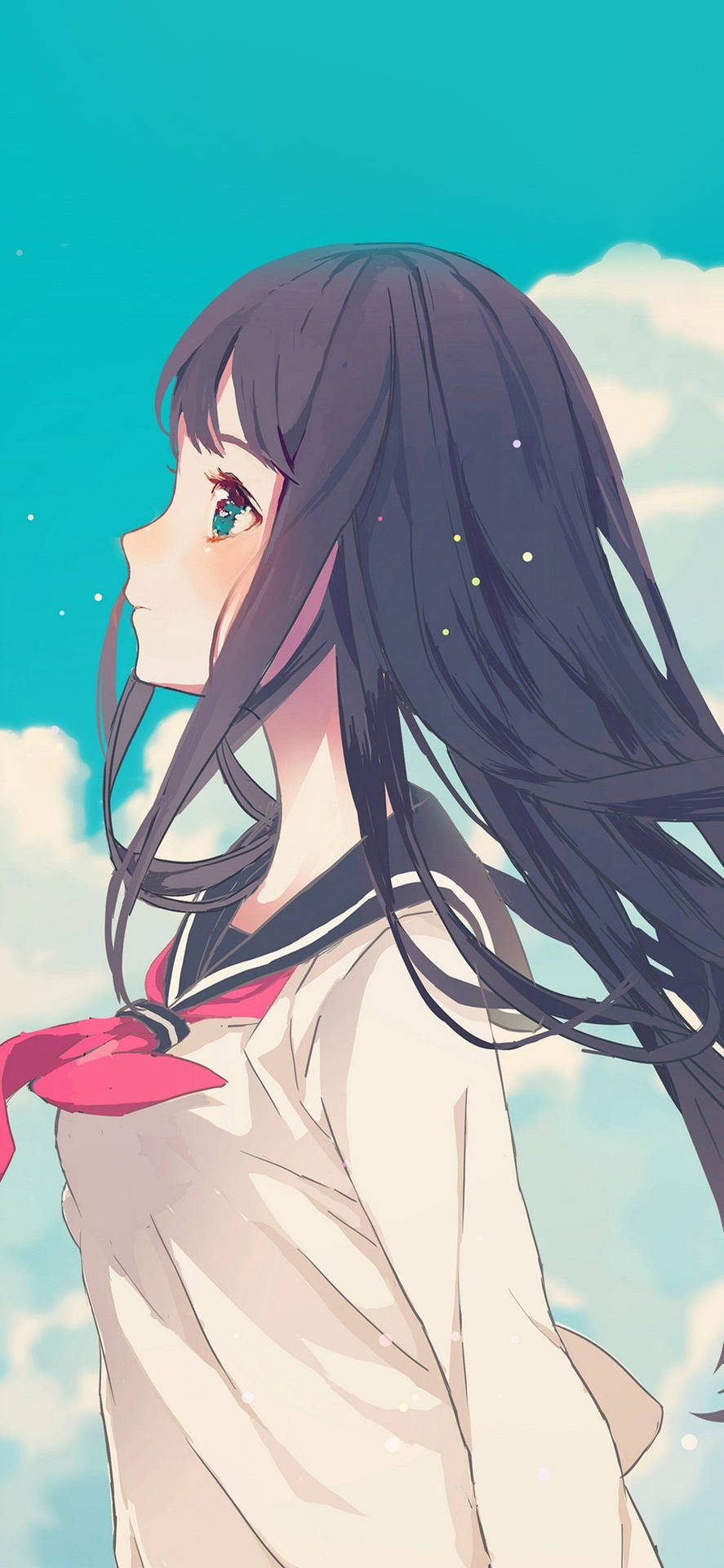 Side Profile Cute Anime Girl Iphone