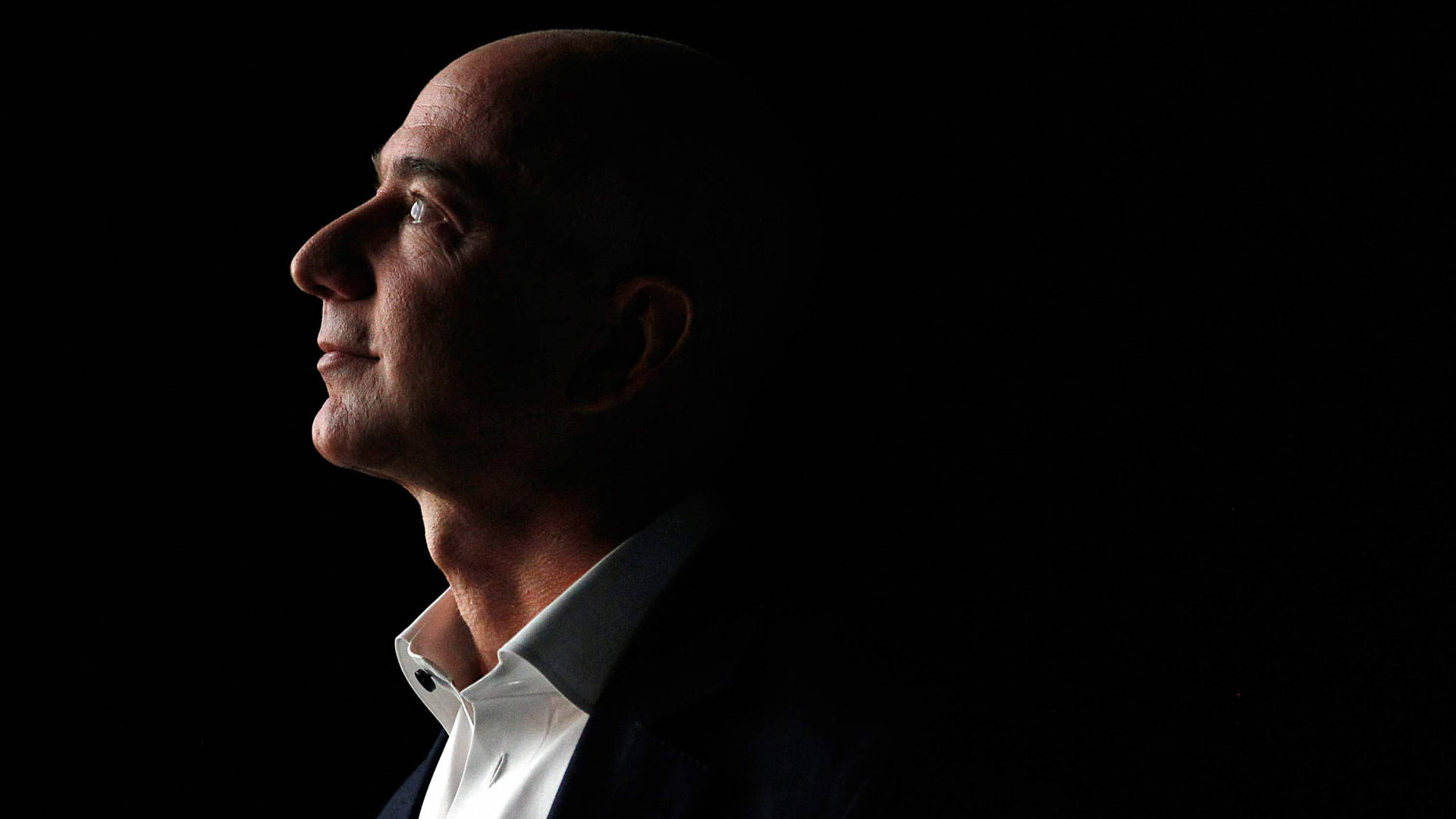 Side-profile Jeff Bezos Background