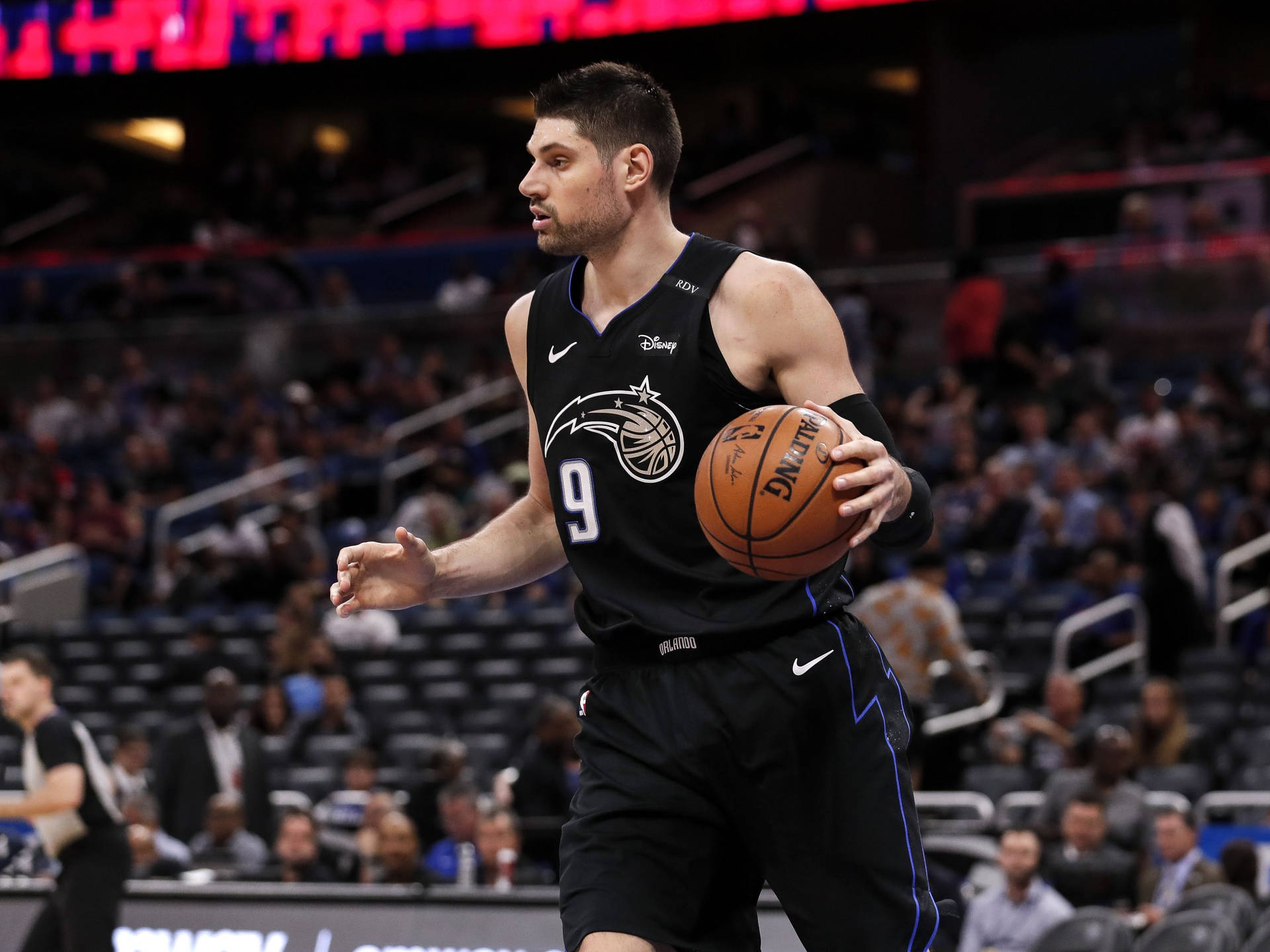 Side Profile Nikola Vucevic Orlando Magic Background