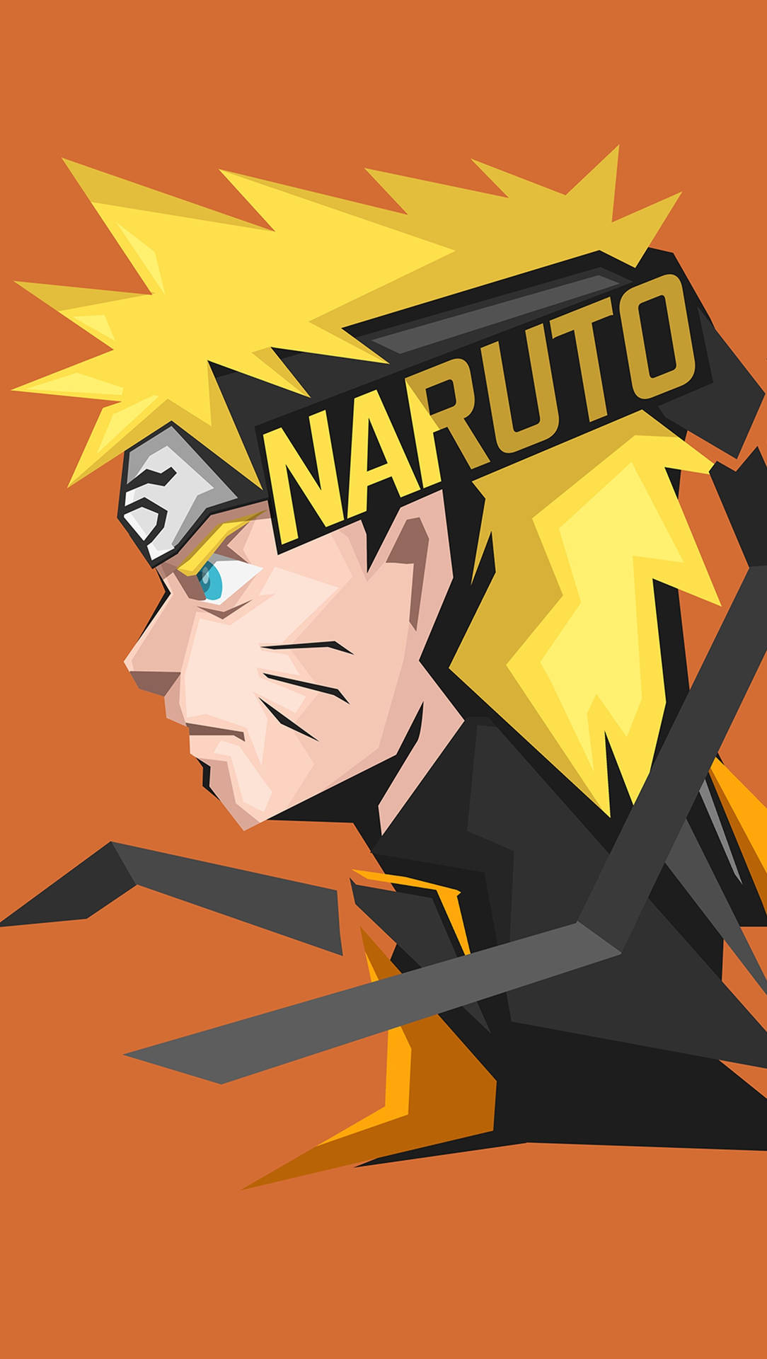 Side Profile Uzumaki Naruto Mobile 4k Background