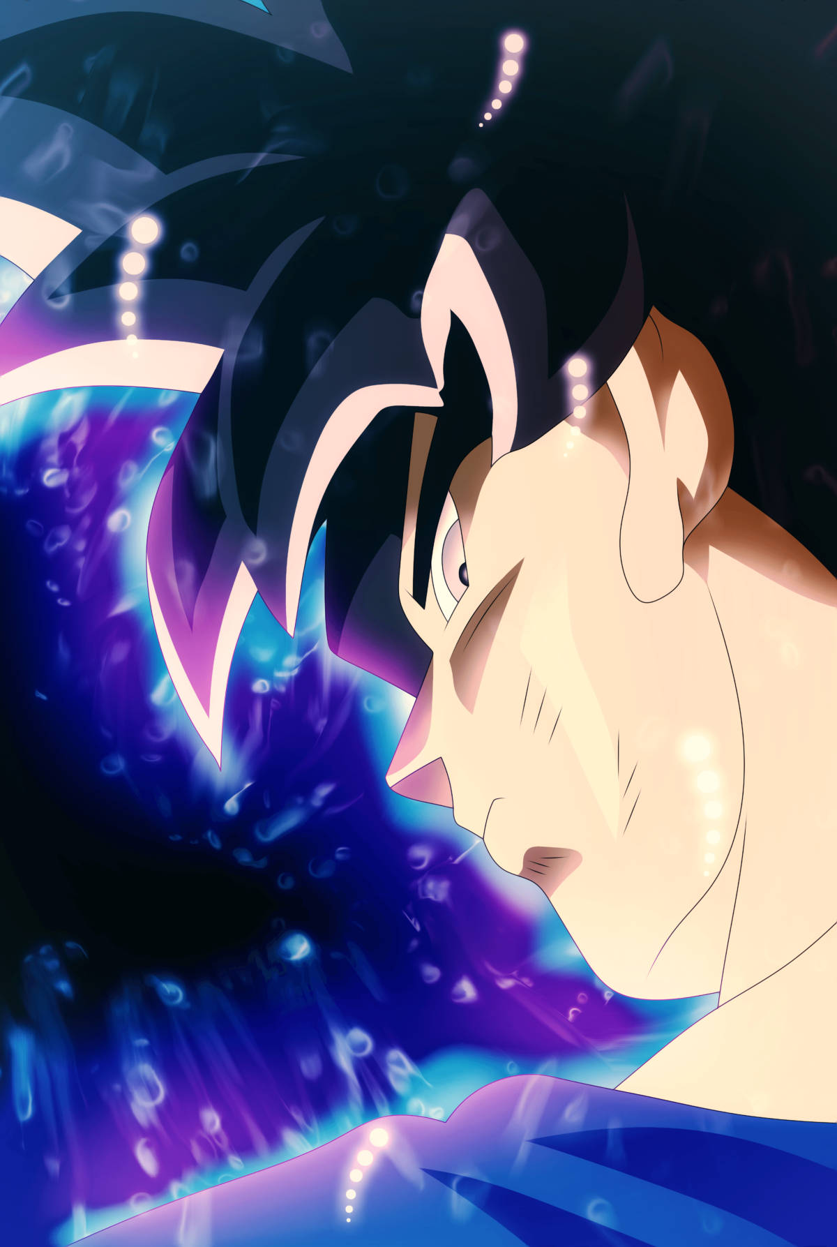 Side View Goku Ultra Instinct Background