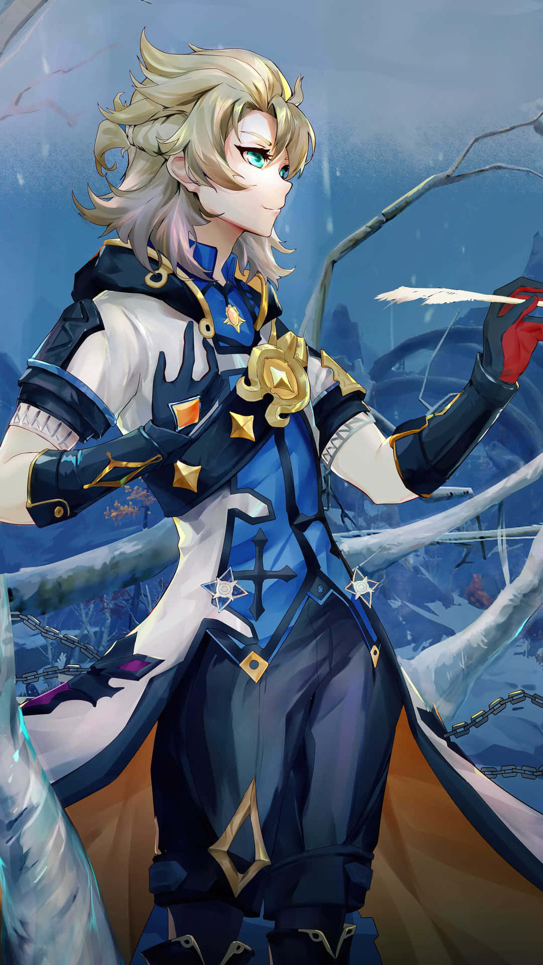 Side View Of Albedo Genshin Impact Background