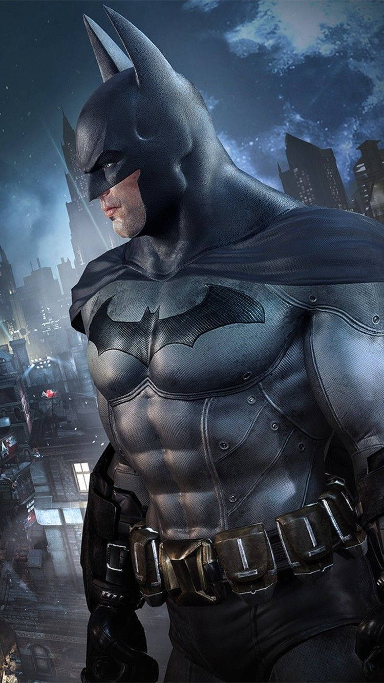 Side-view Of Batman Arkham Knight Iphone Background